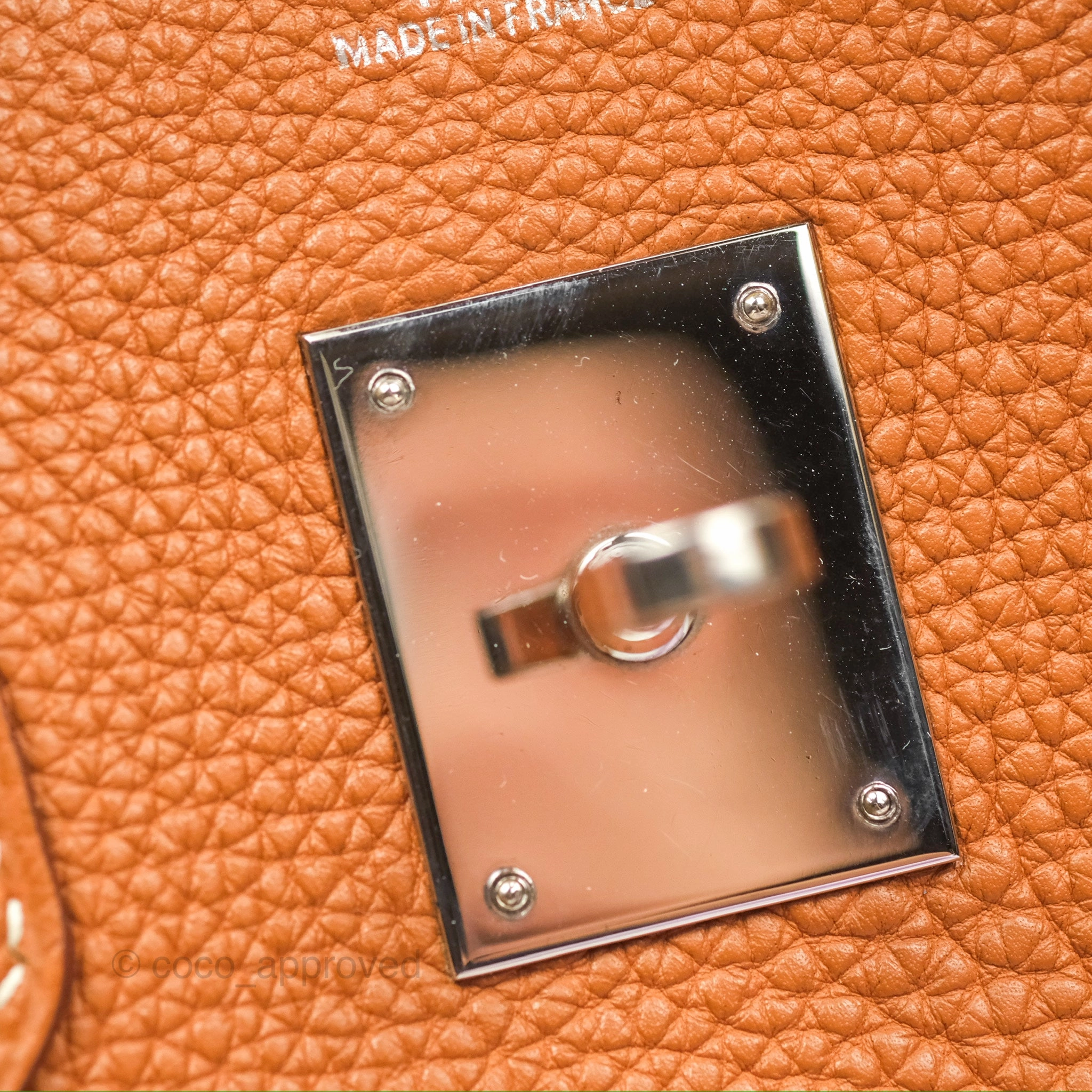 Herms Birkin 30 Retourne Gold Clemence Palladium Hardware