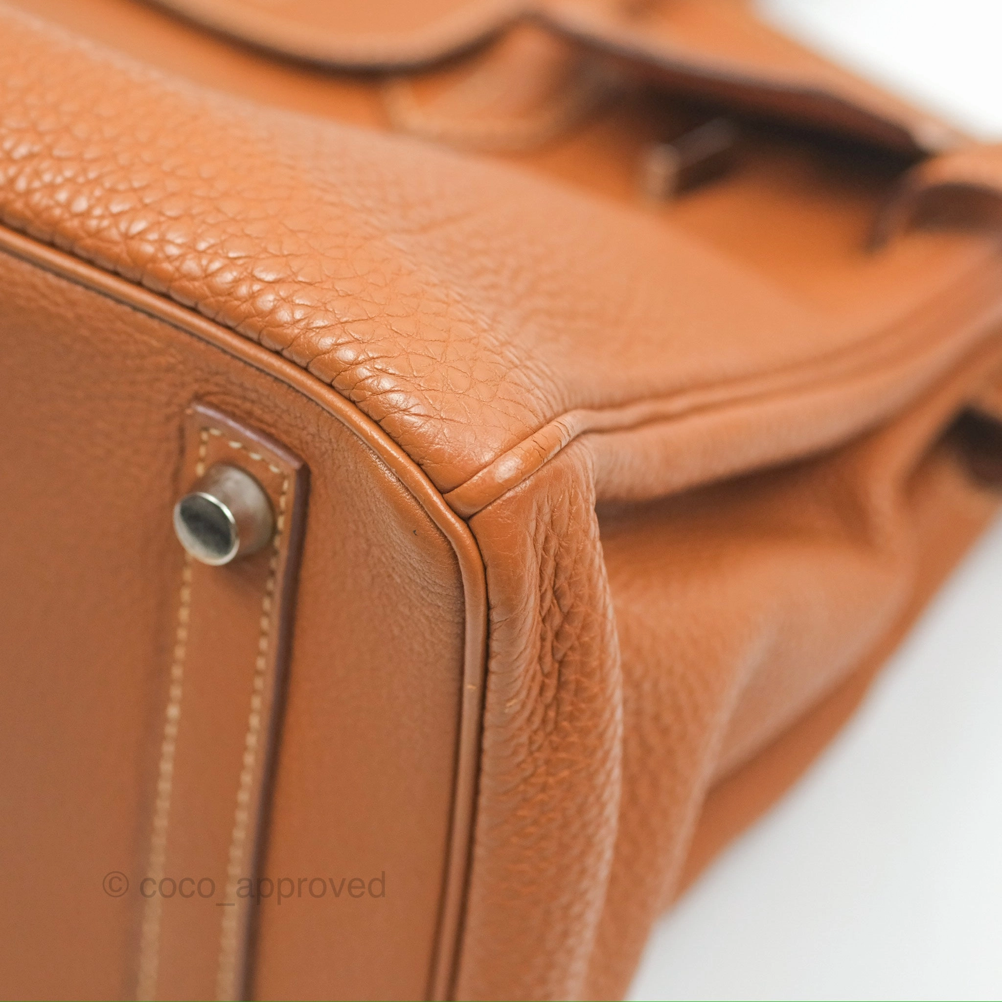 Herms Birkin 30 Retourne Gold Clemence Palladium Hardware