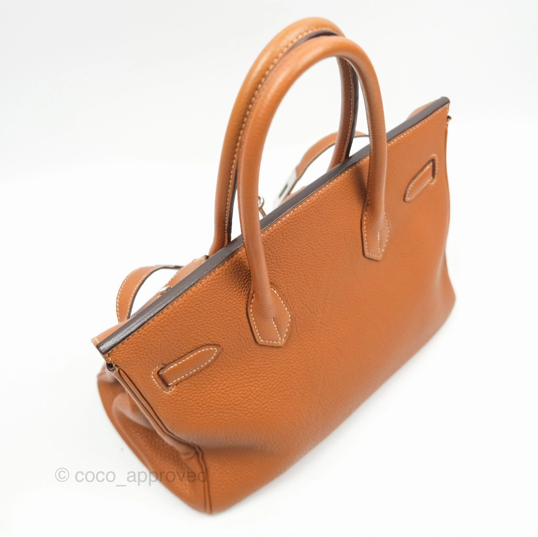 Herms Birkin 30 Retourne Gold Clemence Palladium Hardware