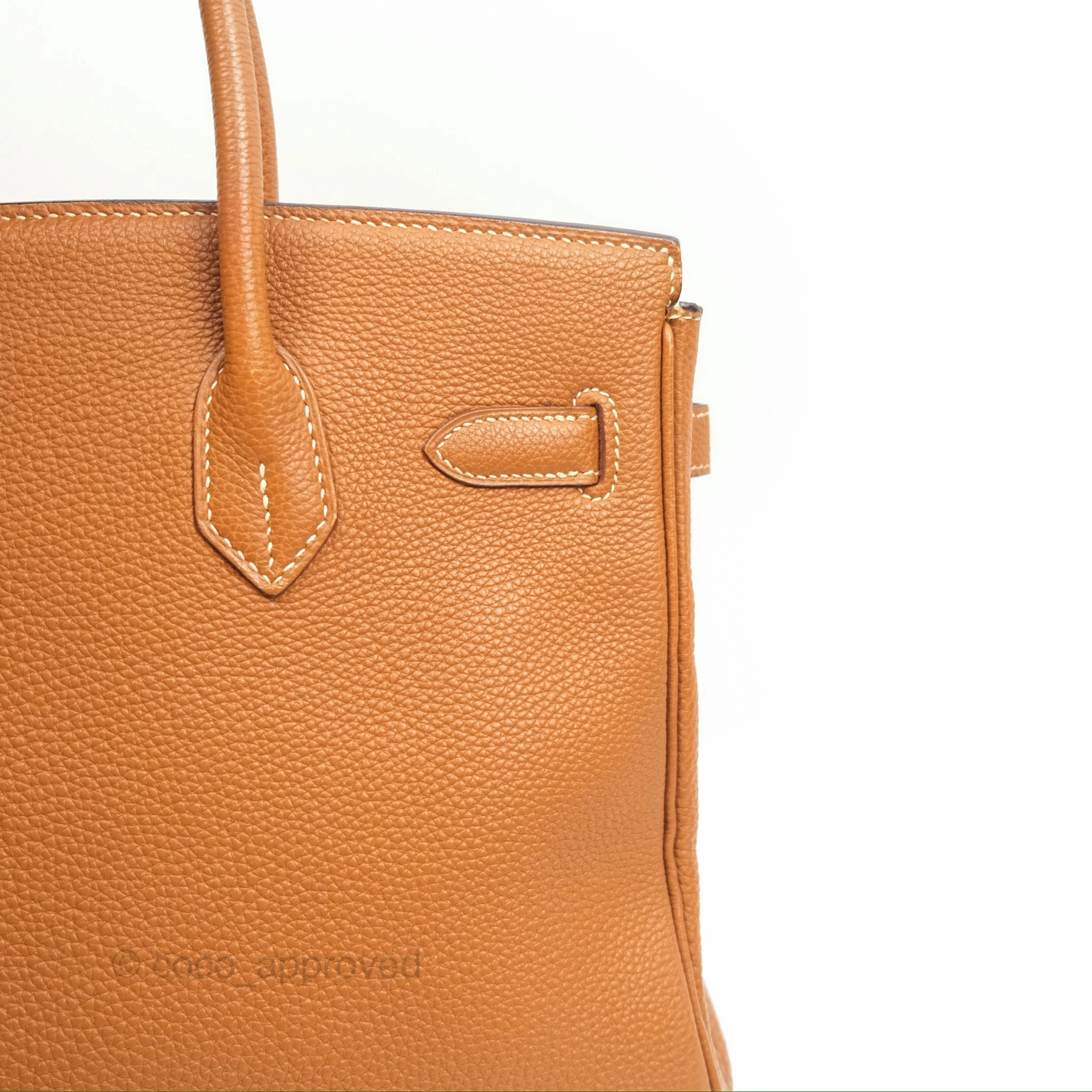 Herms Birkin 30 Retourne Gold Clemence Palladium Hardware