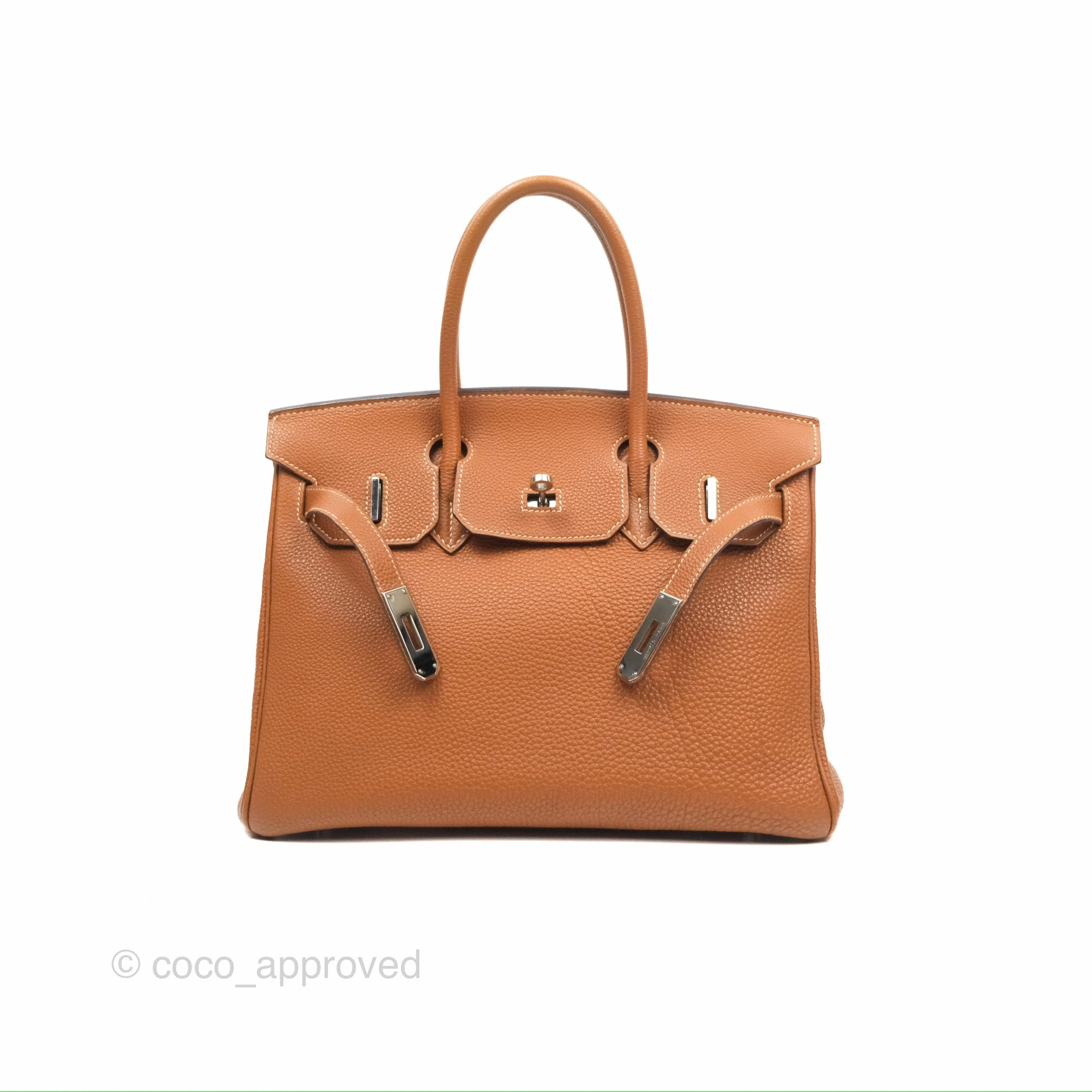 Herms Birkin 30 Retourne Gold Clemence Palladium Hardware