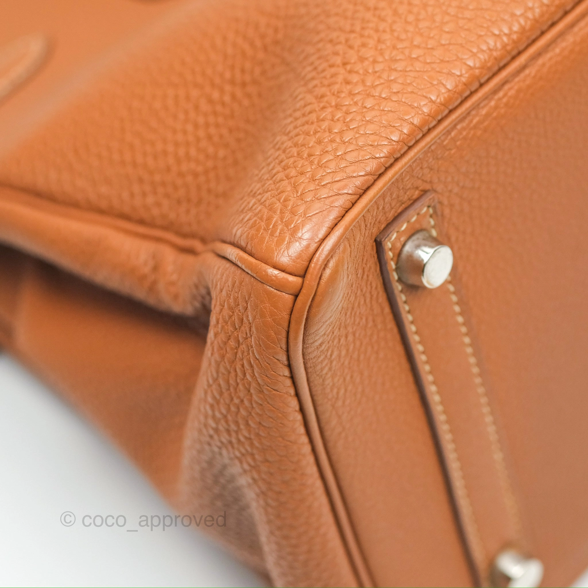 Herms Birkin 30 Retourne Gold Clemence Palladium Hardware