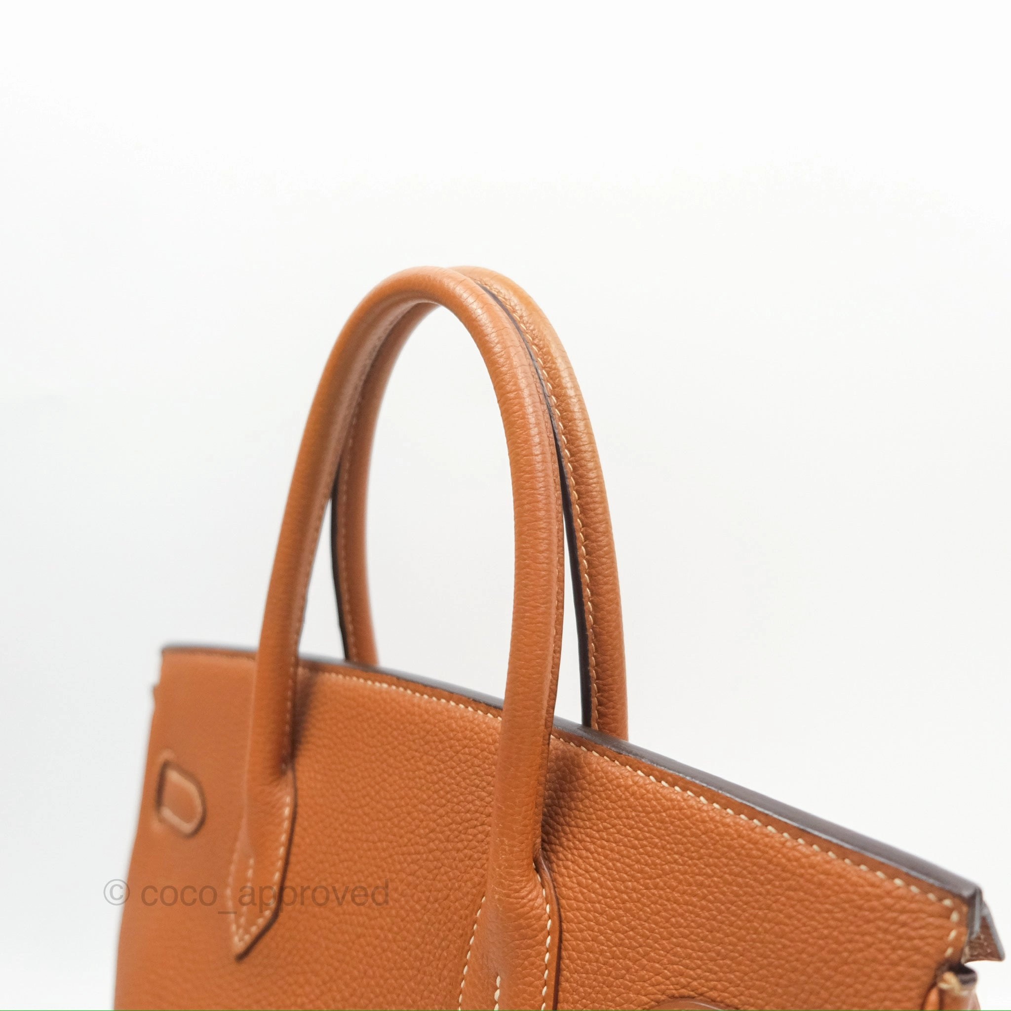 Herms Birkin 30 Retourne Gold Clemence Palladium Hardware