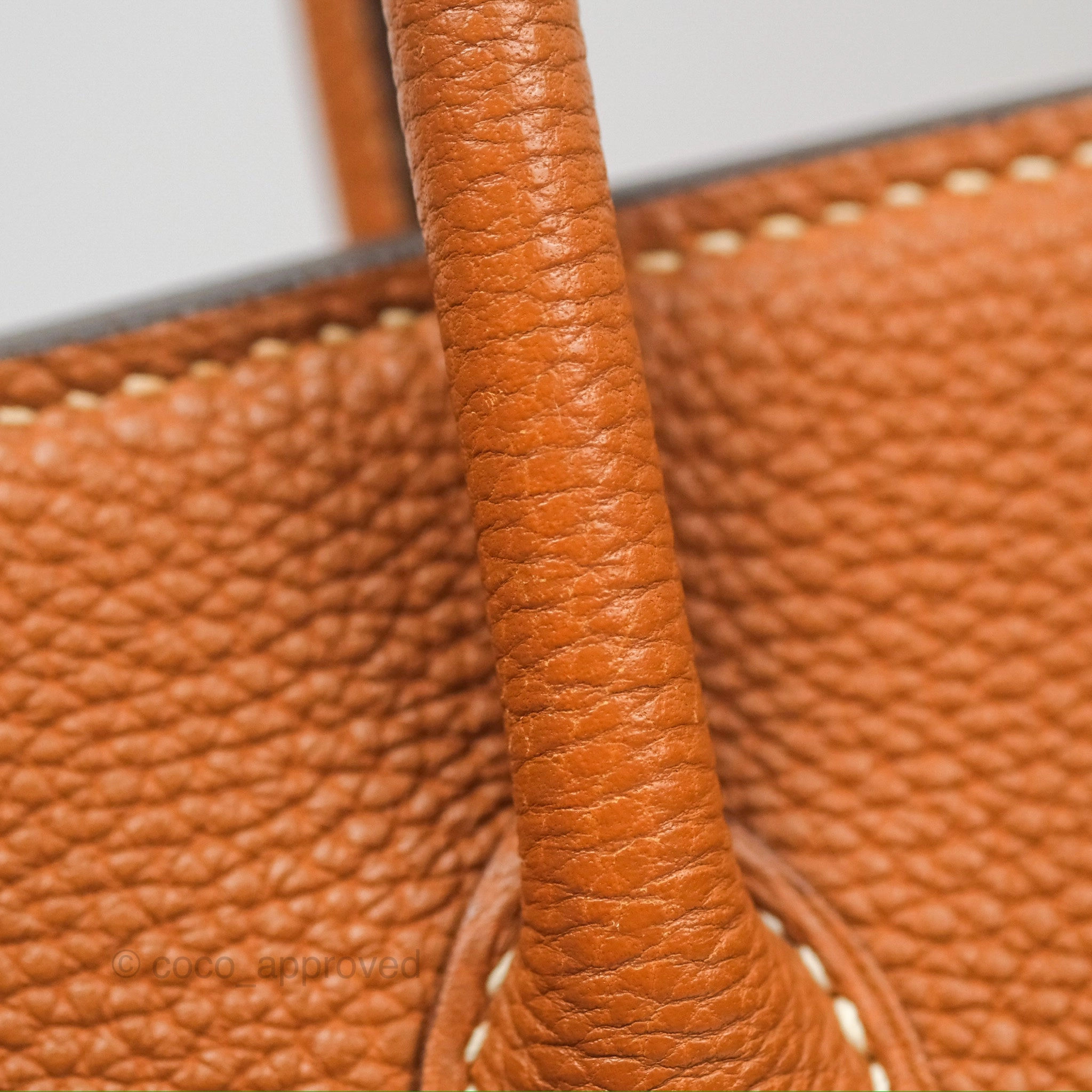 Herms Birkin 30 Retourne Gold Clemence Palladium Hardware