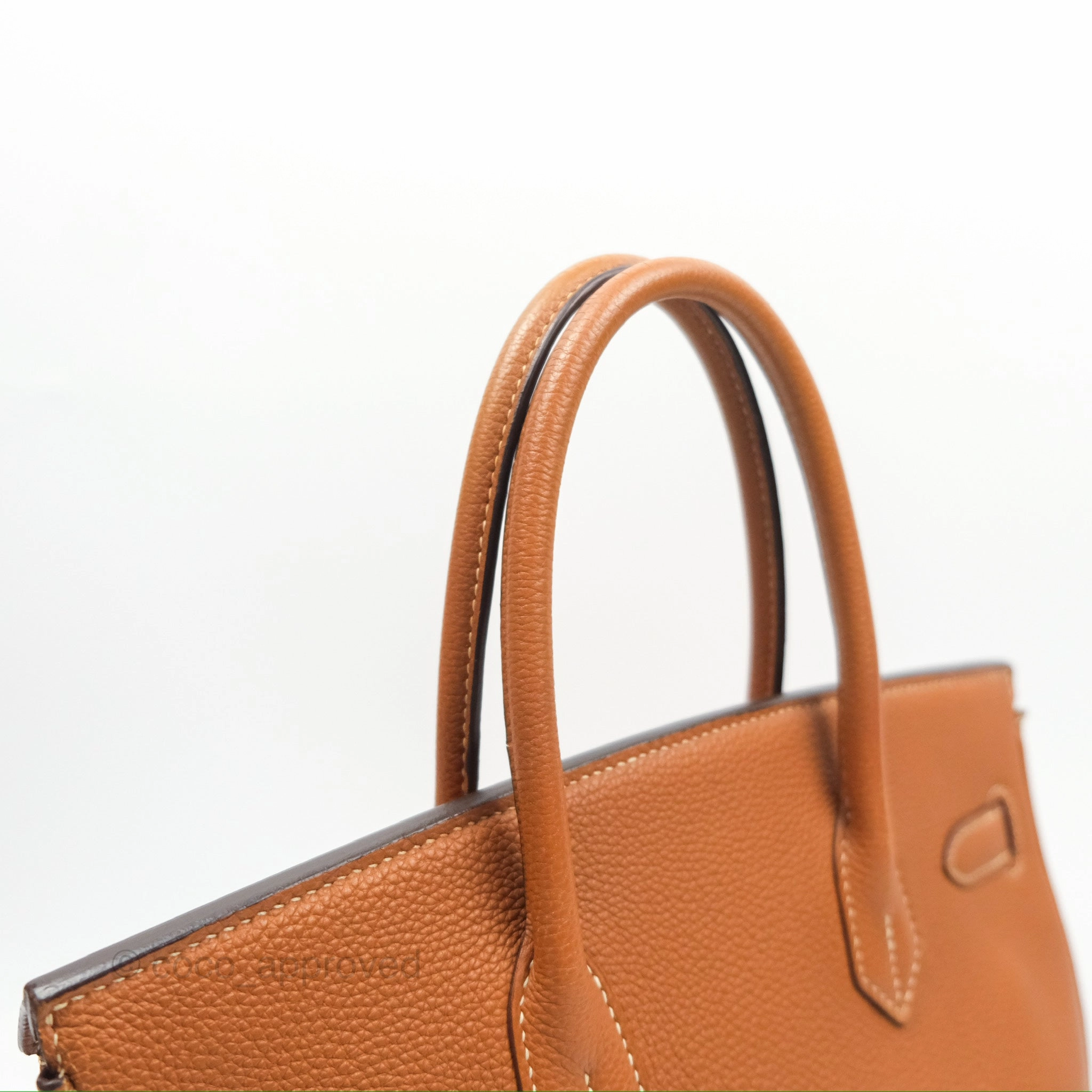 Herms Birkin 30 Retourne Gold Clemence Palladium Hardware