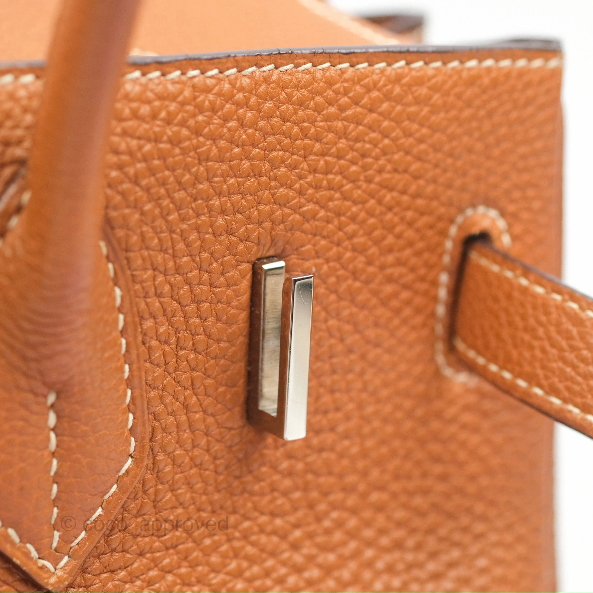 Herms Birkin 30 Retourne Gold Clemence Palladium Hardware