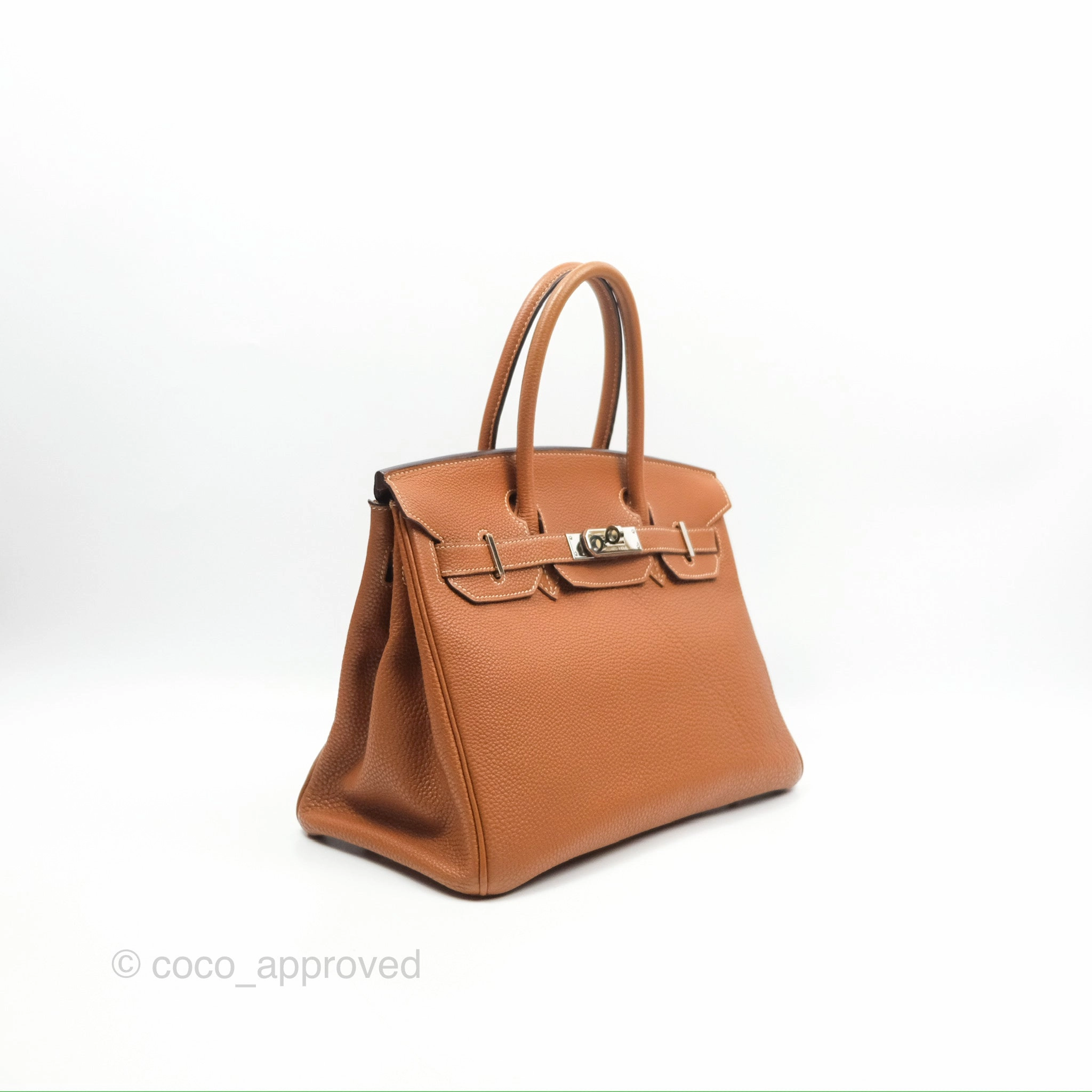Herms Birkin 30 Retourne Gold Clemence Palladium Hardware