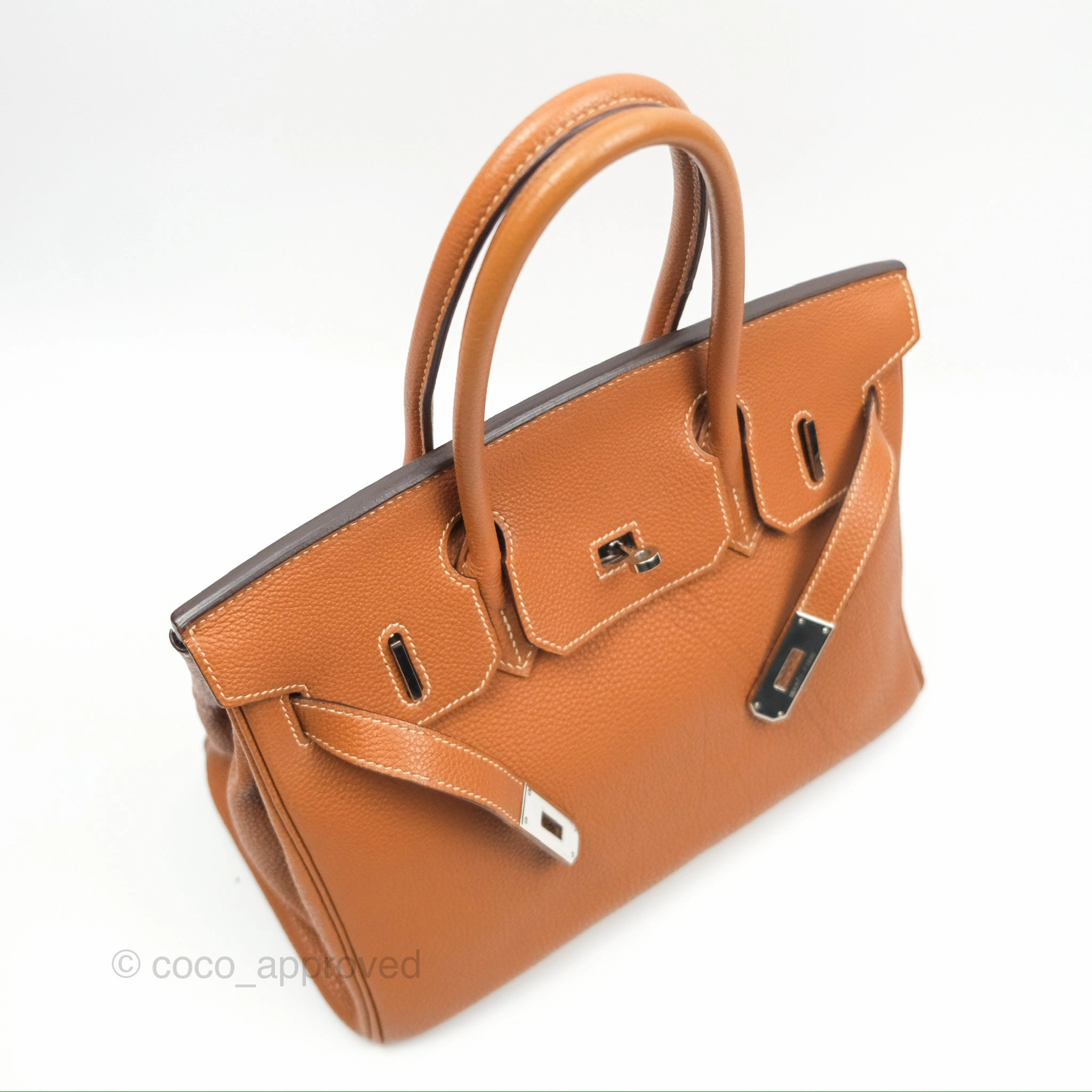 Herms Birkin 30 Retourne Gold Clemence Palladium Hardware
