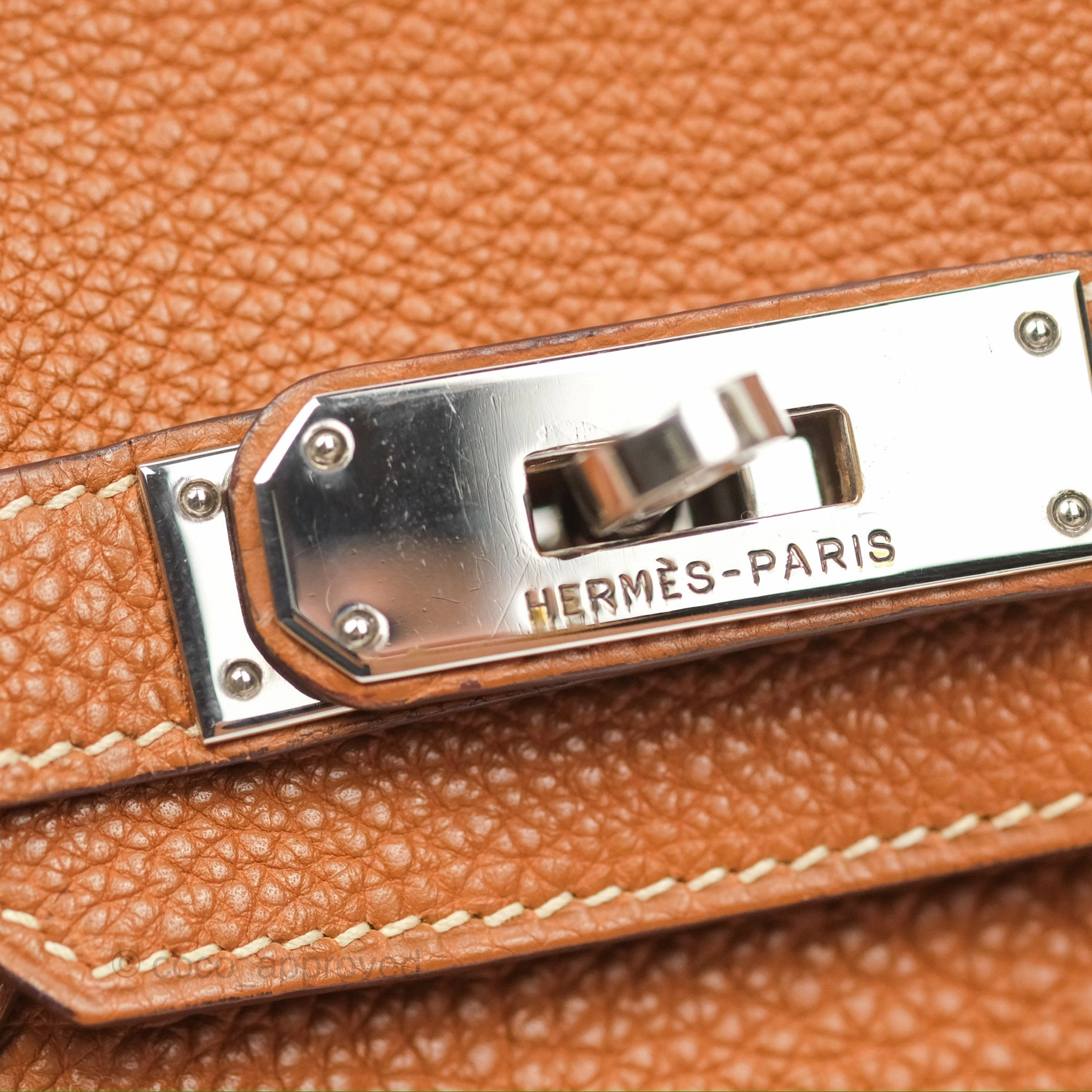 Herms Birkin 30 Retourne Gold Clemence Palladium Hardware