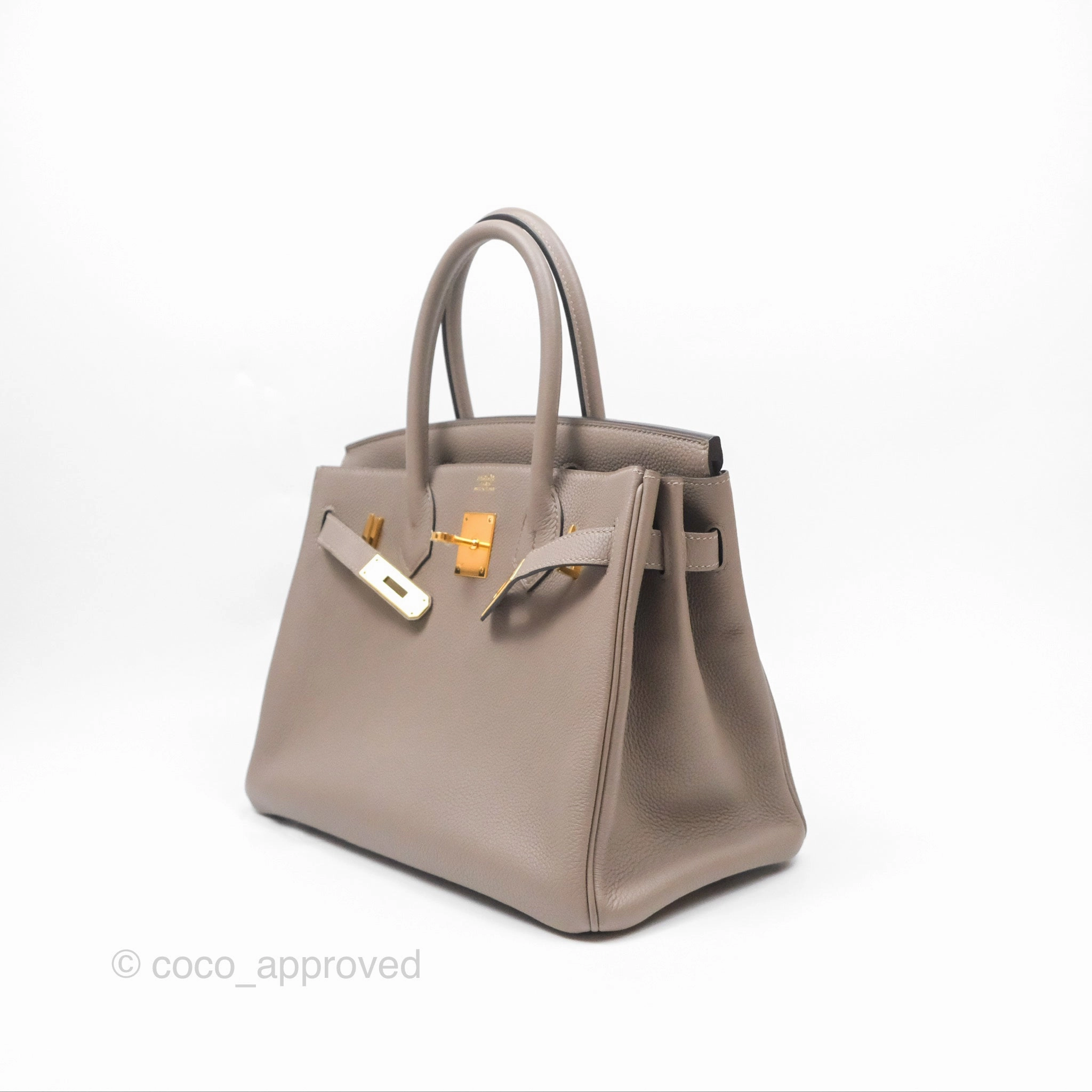 Herms Birkin 30 Retourne Gris Asphalt M8 Togo Gold Hardware