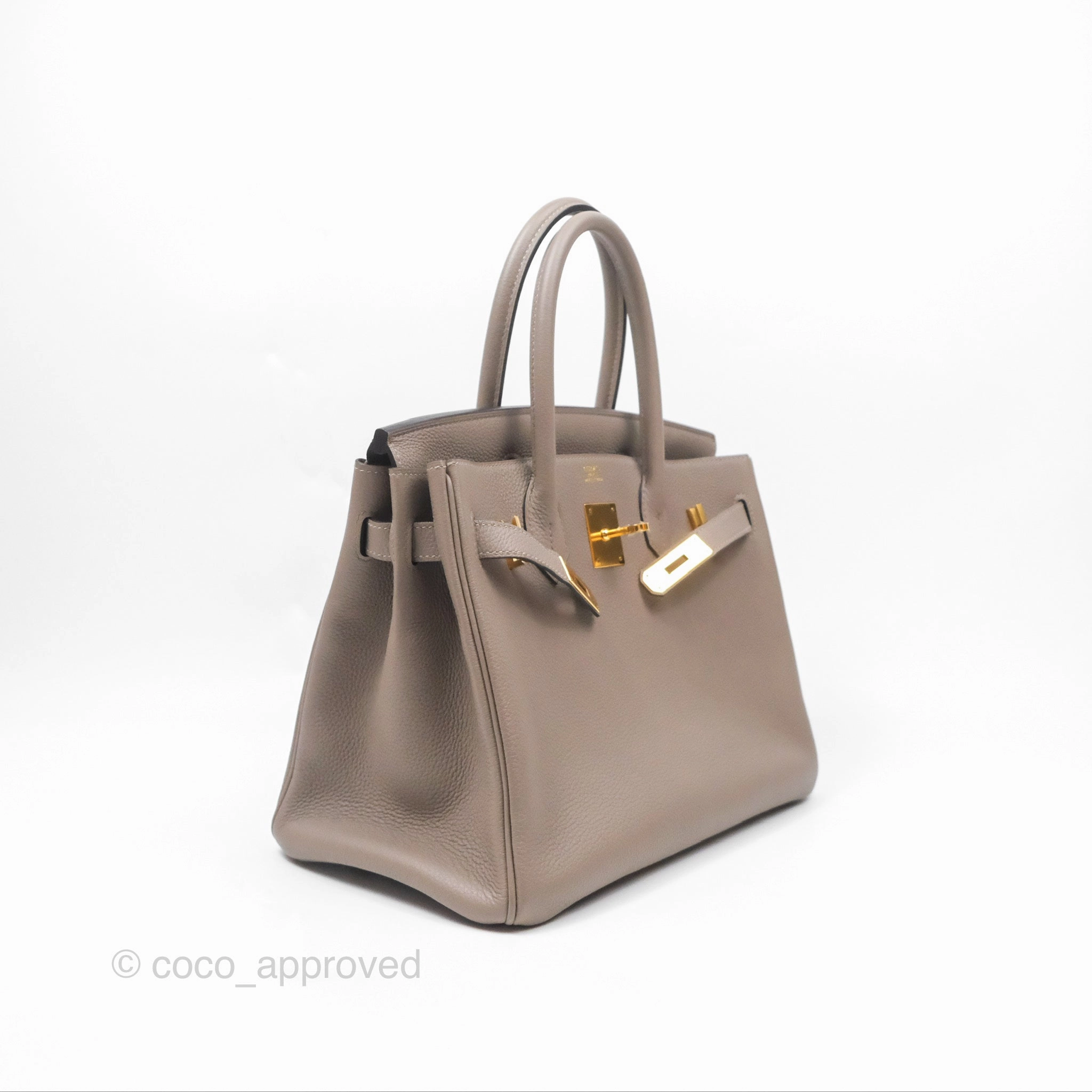 Herms Birkin 30 Retourne Gris Asphalt M8 Togo Gold Hardware