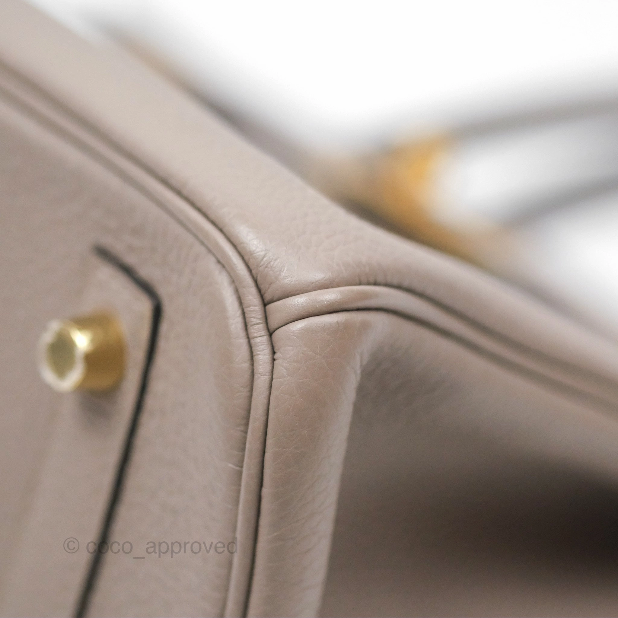 Herms Birkin 30 Retourne Gris Asphalt M8 Togo Gold Hardware