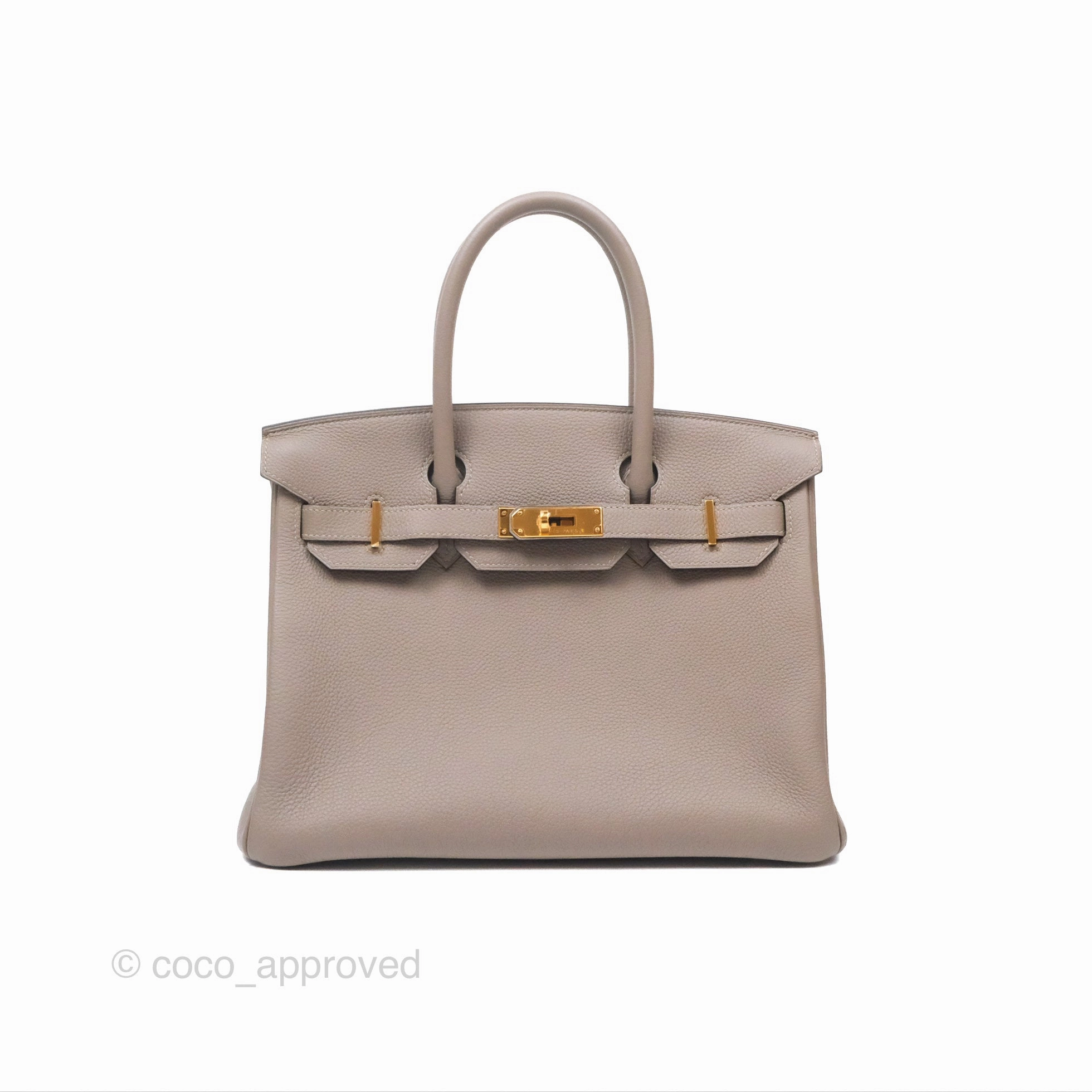 Herms Birkin 30 Retourne Gris Asphalt M8 Togo Gold Hardware