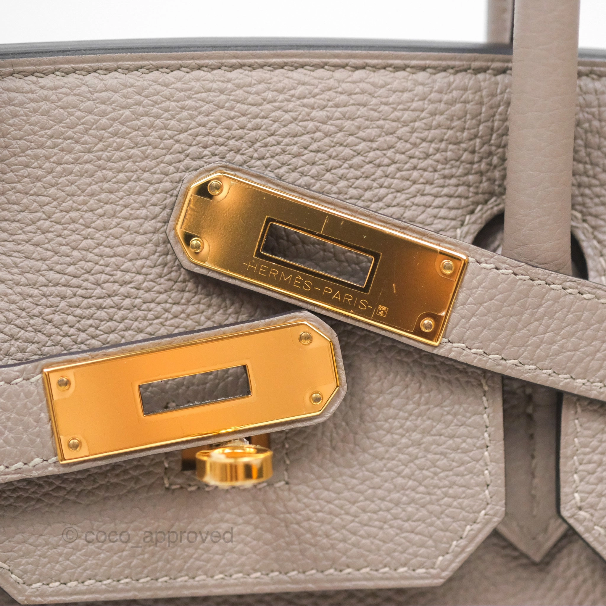 Herms Birkin 30 Retourne Gris Asphalt M8 Togo Gold Hardware