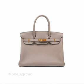 Herms Birkin 30 Retourne Gris Asphalt M8 Togo Gold Hardware