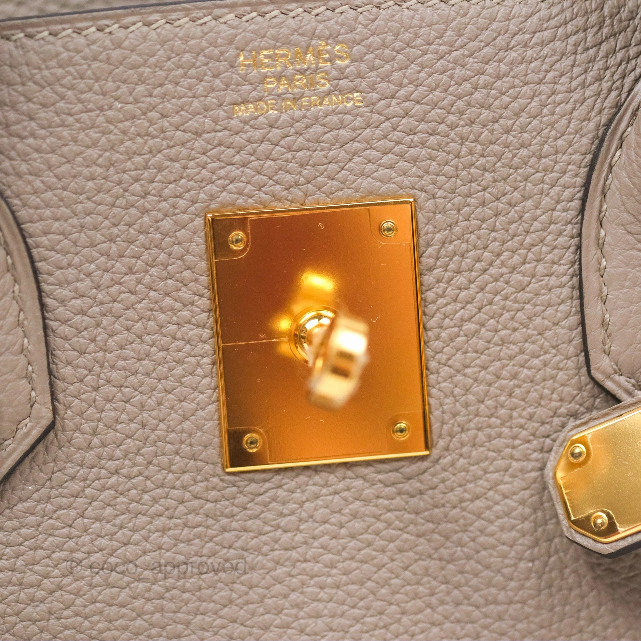 Herms Birkin 30 Retourne Gris Asphalt M8 Togo Gold Hardware