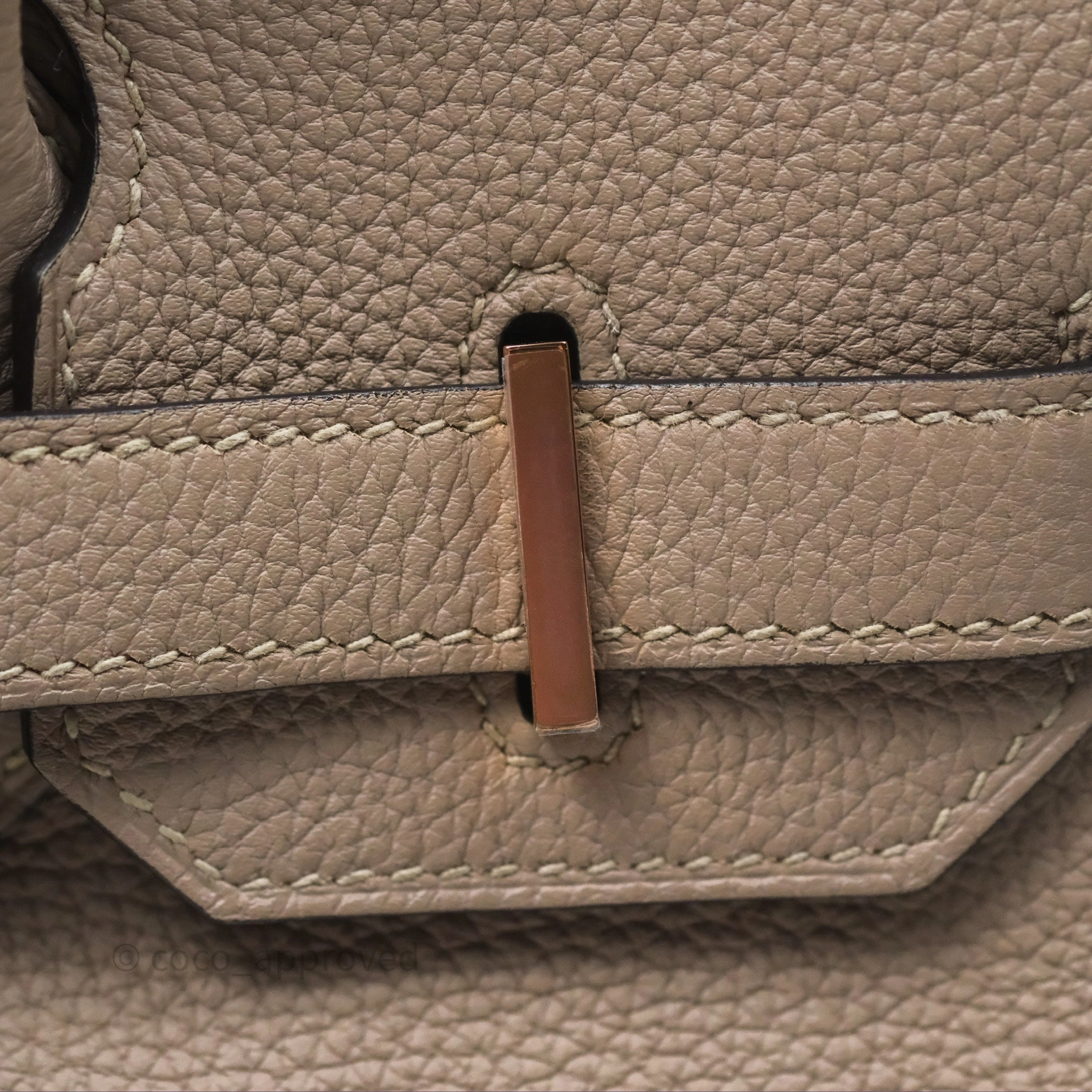 Herms Birkin 30 Retourne Gris Asphalte M8 Togo Rose Gold Hardware