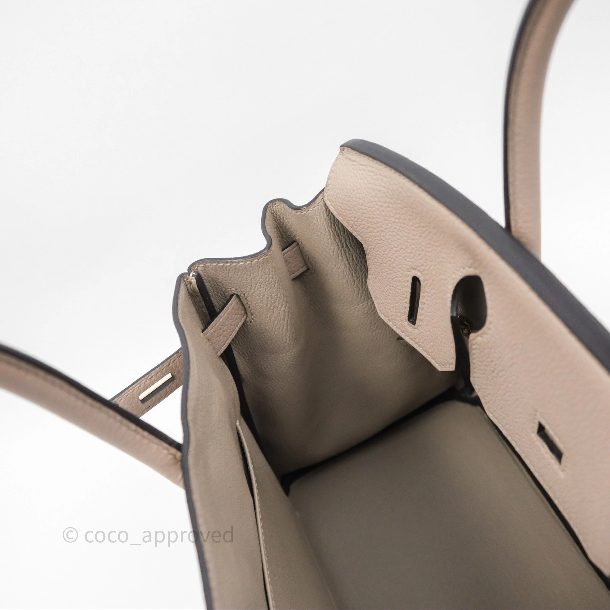Herms Birkin 30 Retourne Gris Asphalte M8 Togo Rose Gold Hardware