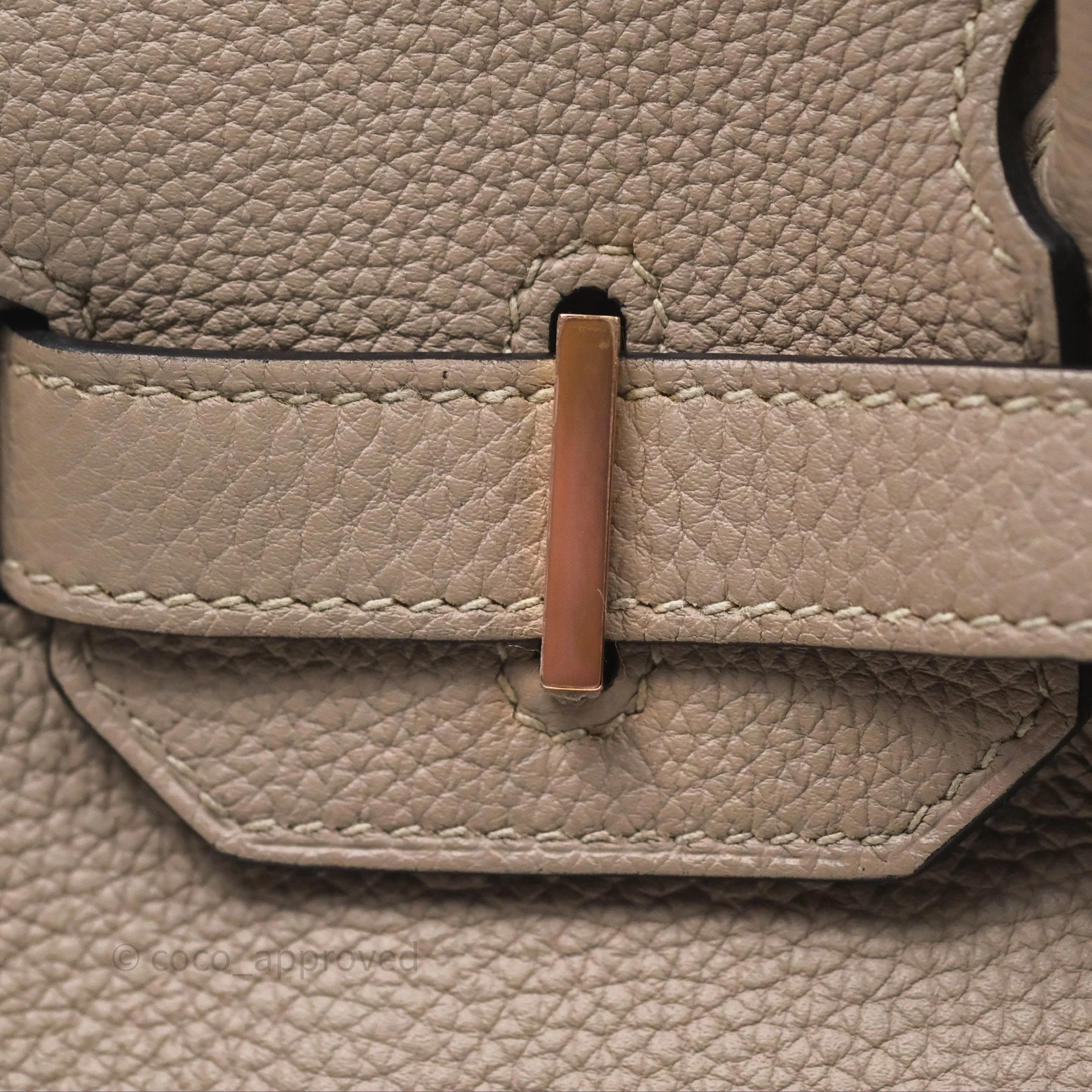 Herms Birkin 30 Retourne Gris Asphalte M8 Togo Rose Gold Hardware