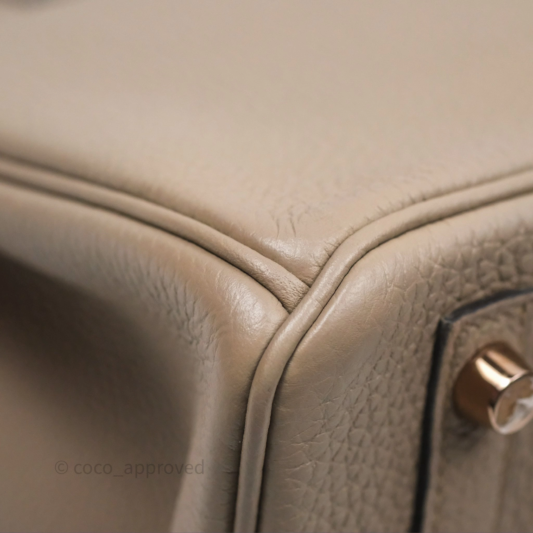 Herms Birkin 30 Retourne Gris Asphalte M8 Togo Rose Gold Hardware