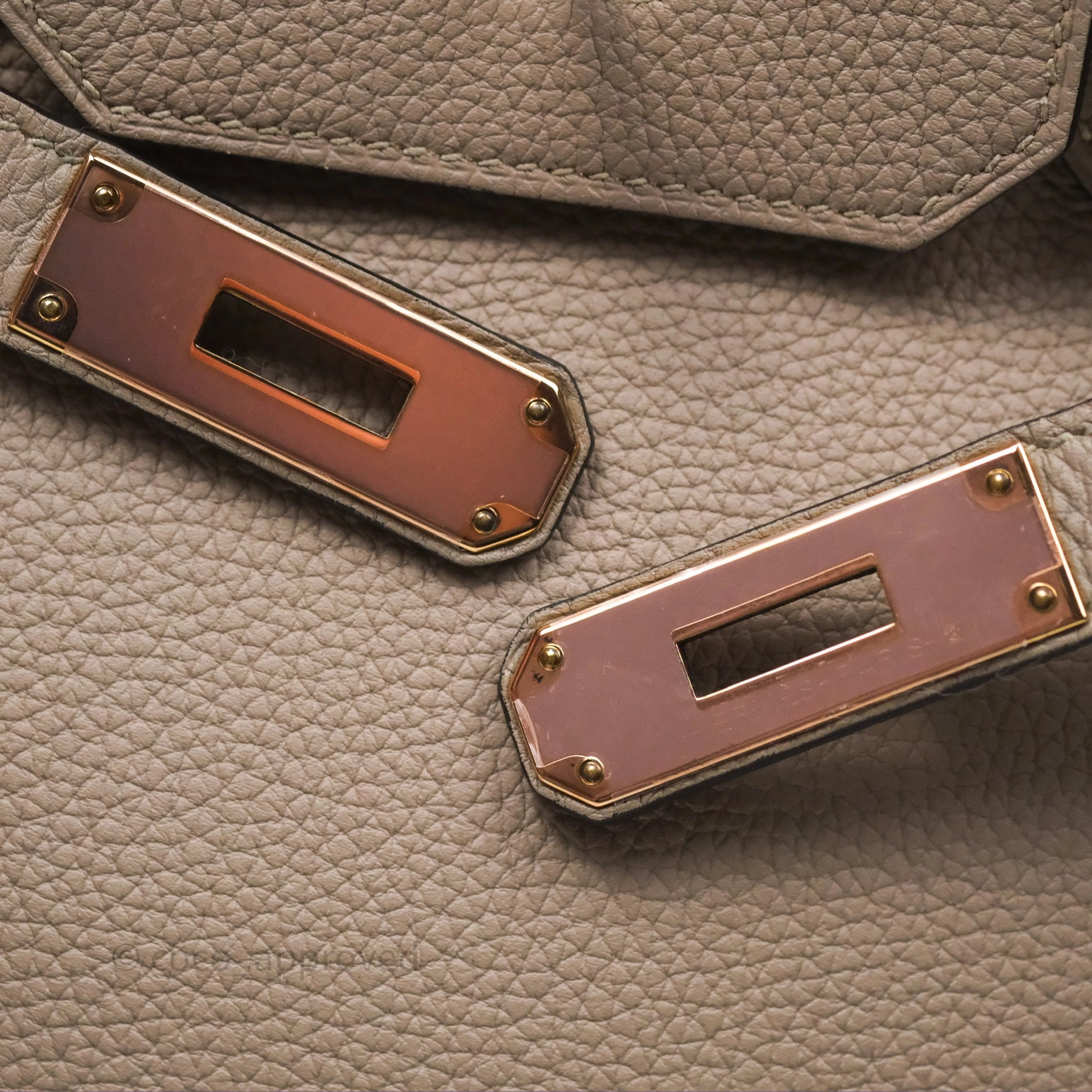 Herms Birkin 30 Retourne Gris Asphalte M8 Togo Rose Gold Hardware
