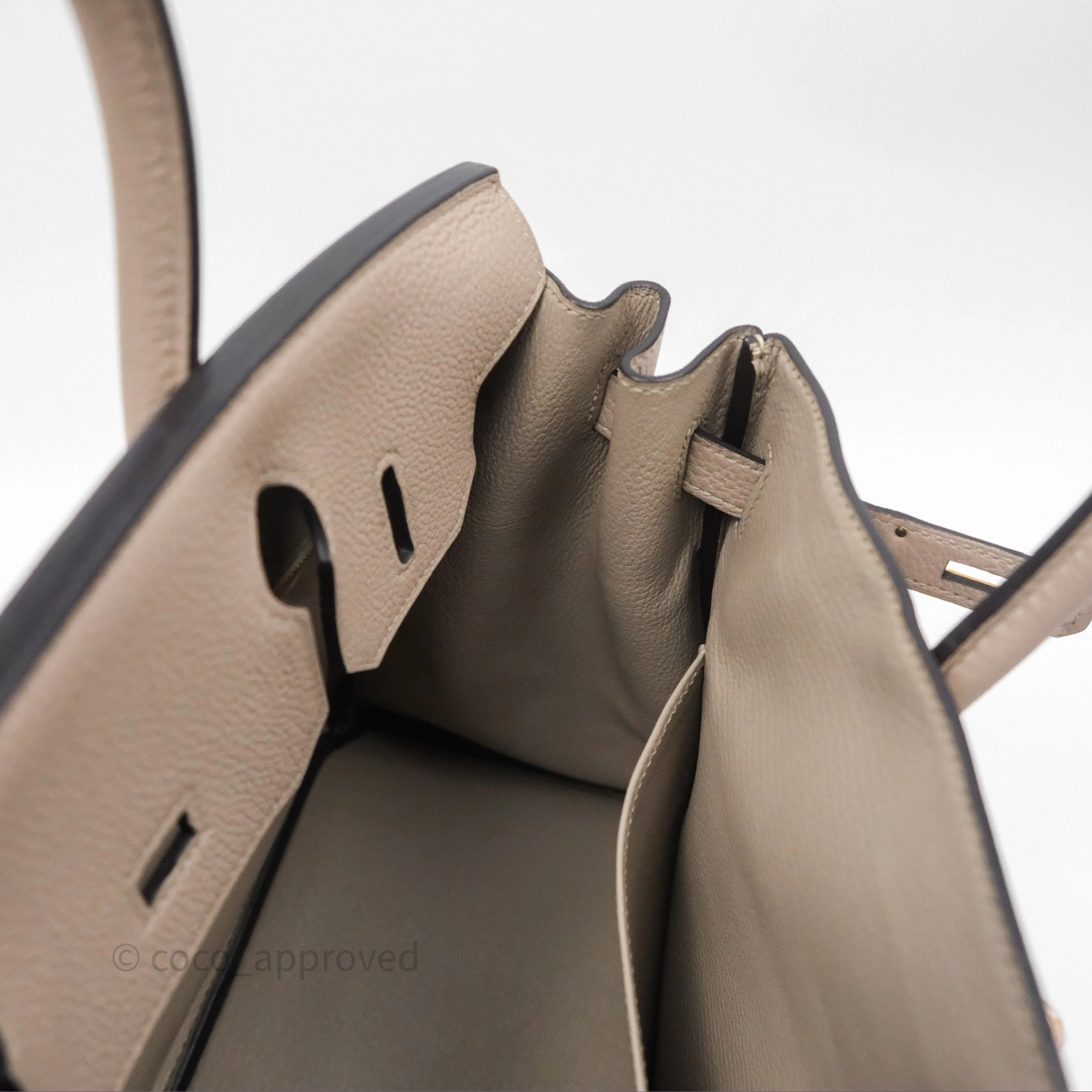 Herms Birkin 30 Retourne Gris Asphalte M8 Togo Rose Gold Hardware