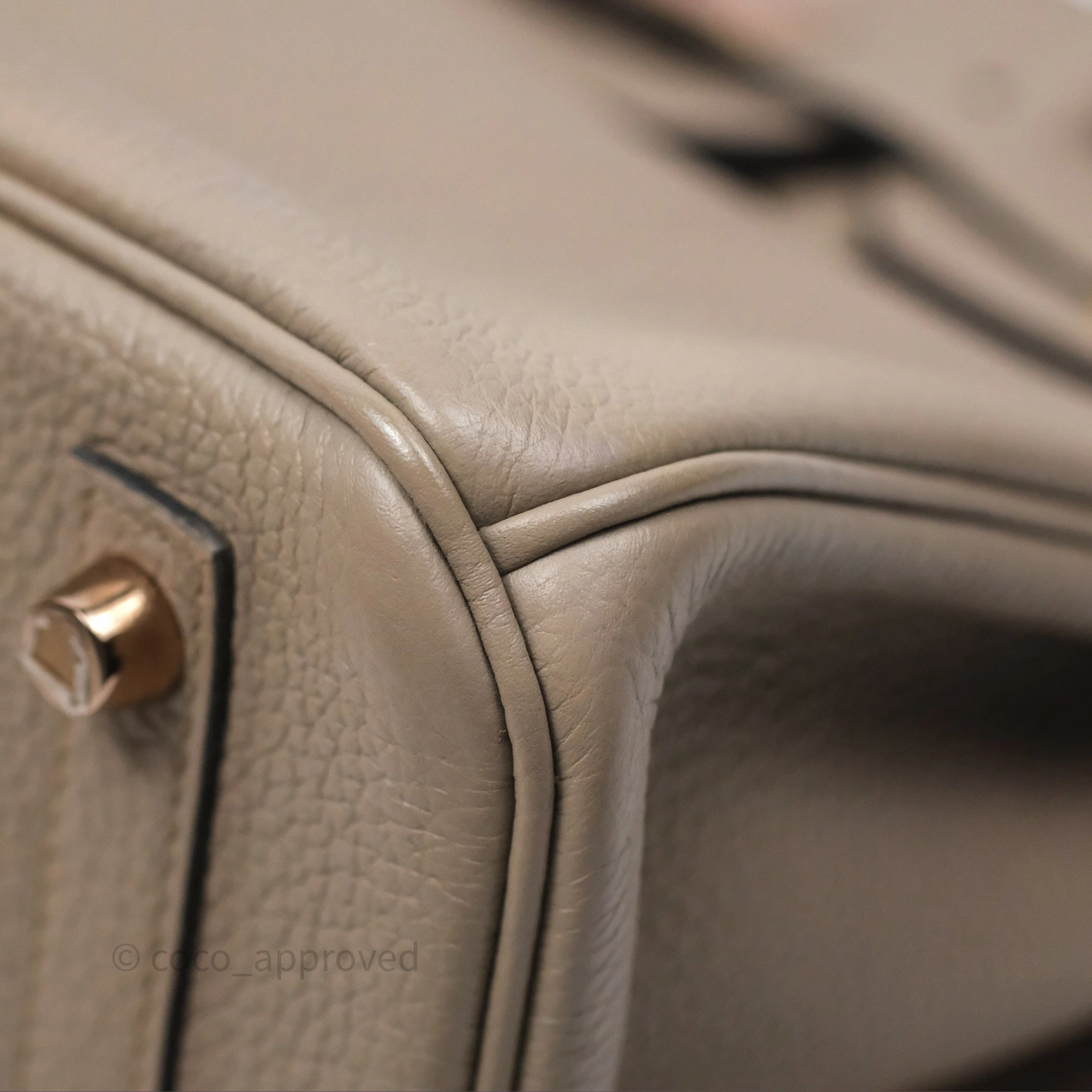 Herms Birkin 30 Retourne Gris Asphalte M8 Togo Rose Gold Hardware