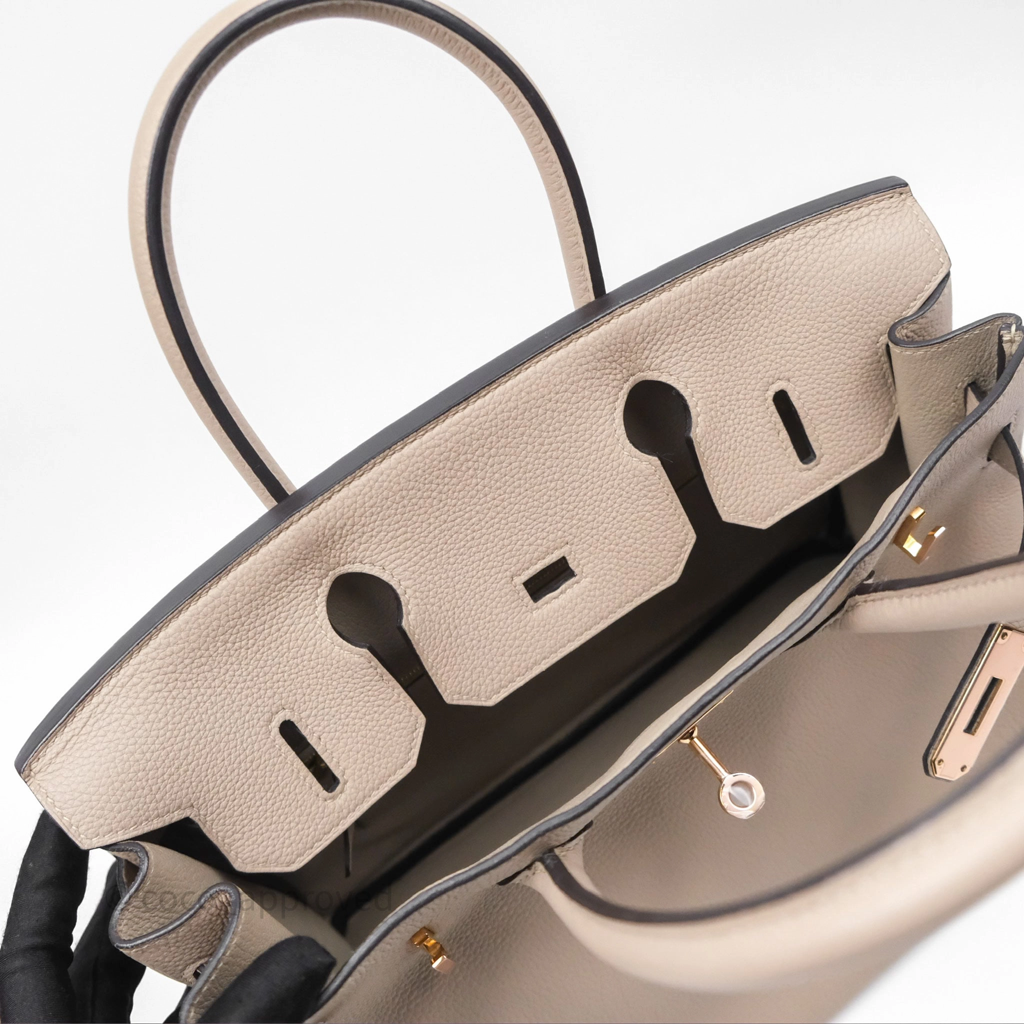 Herms Birkin 30 Retourne Gris Asphalte M8 Togo Rose Gold Hardware
