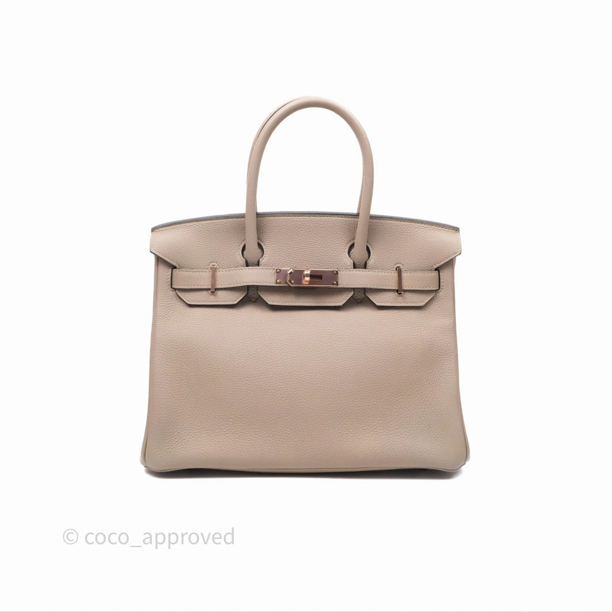Herms Birkin 30 Retourne Gris Asphalte M8 Togo Rose Gold Hardware