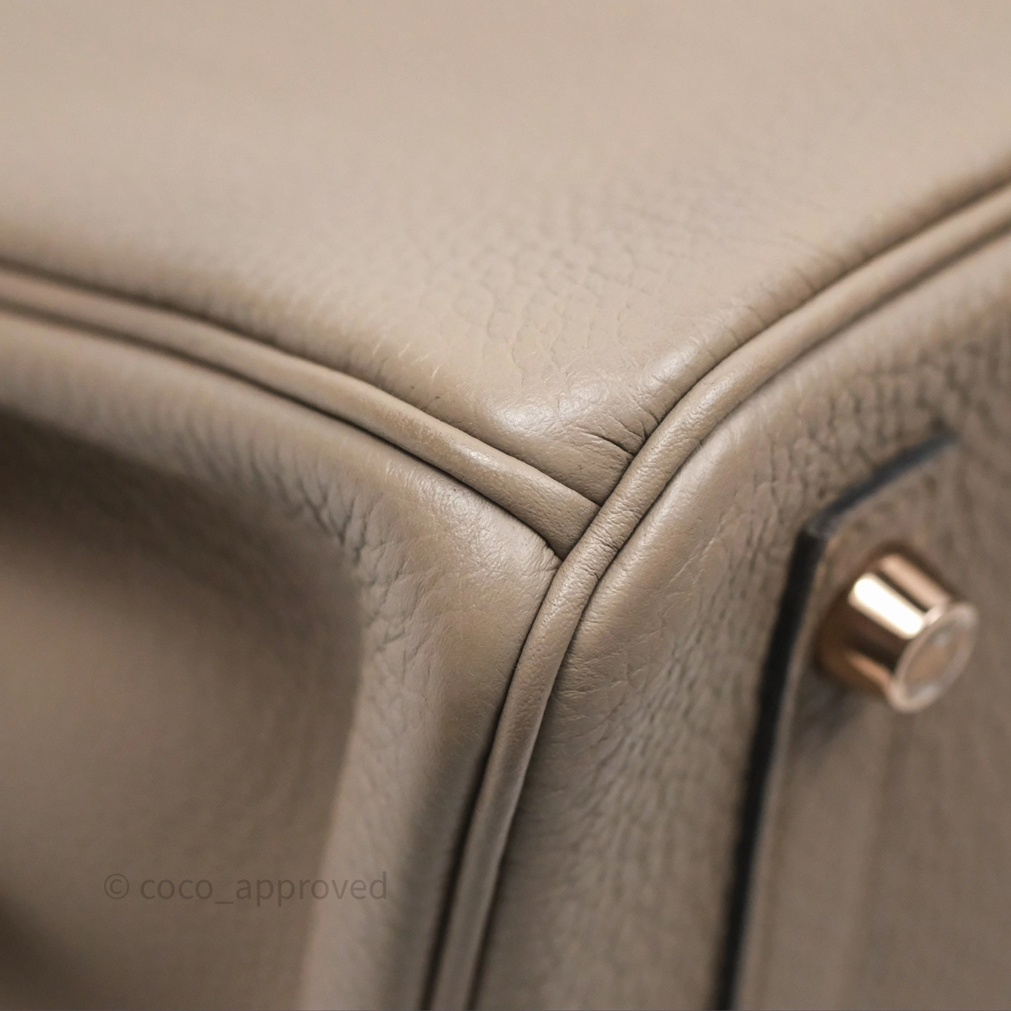 Herms Birkin 30 Retourne Gris Asphalte M8 Togo Rose Gold Hardware