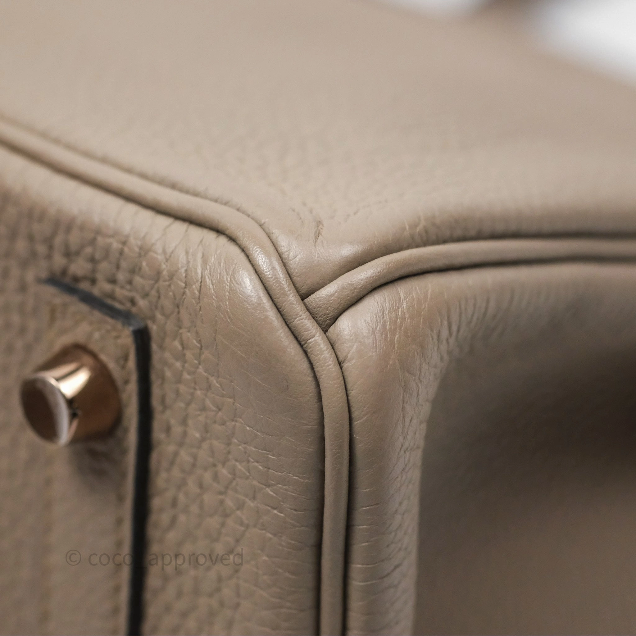 Herms Birkin 30 Retourne Gris Asphalte M8 Togo Rose Gold Hardware