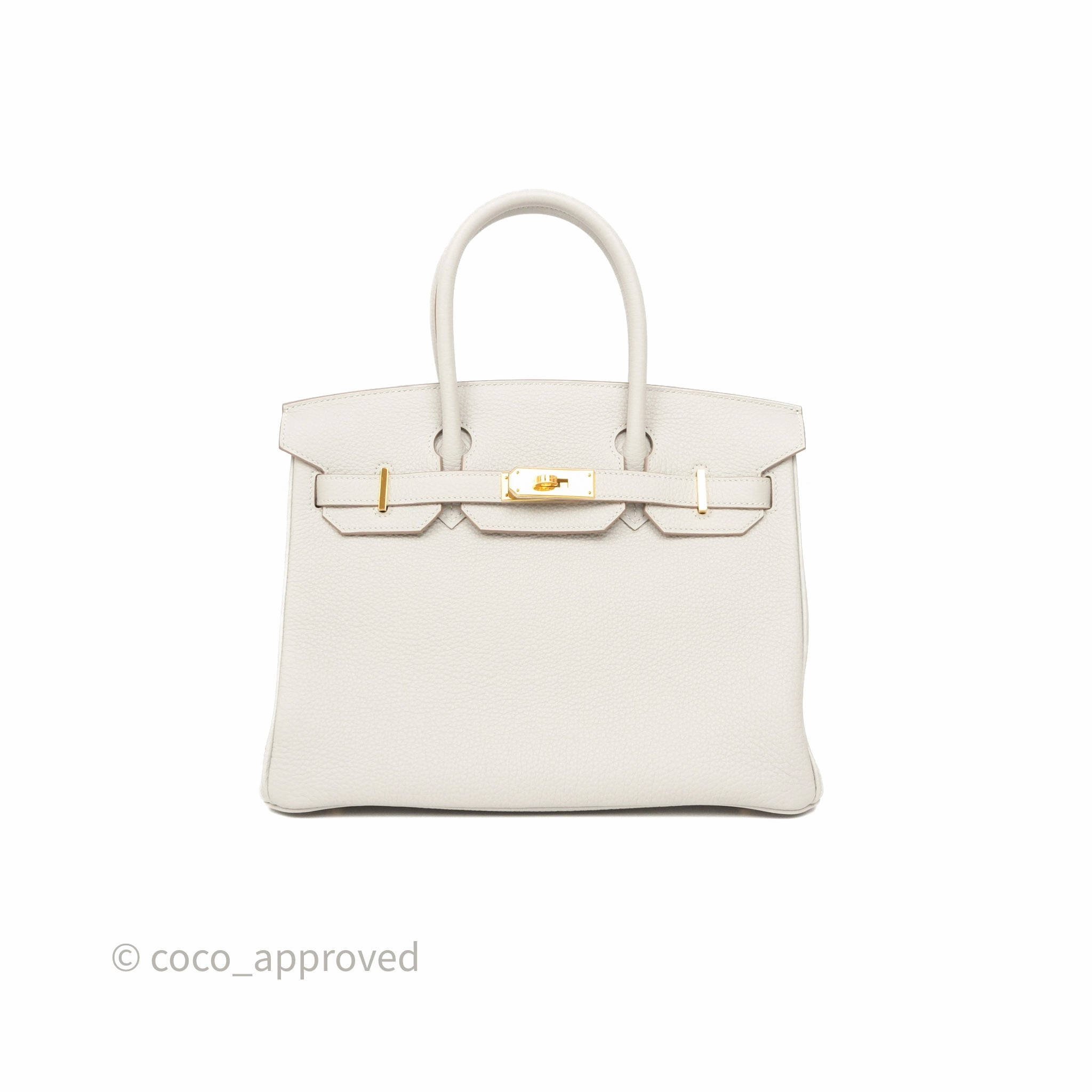 Herms Birkin 30 Retourne Gris Perle 80 Togo Gold Hardware