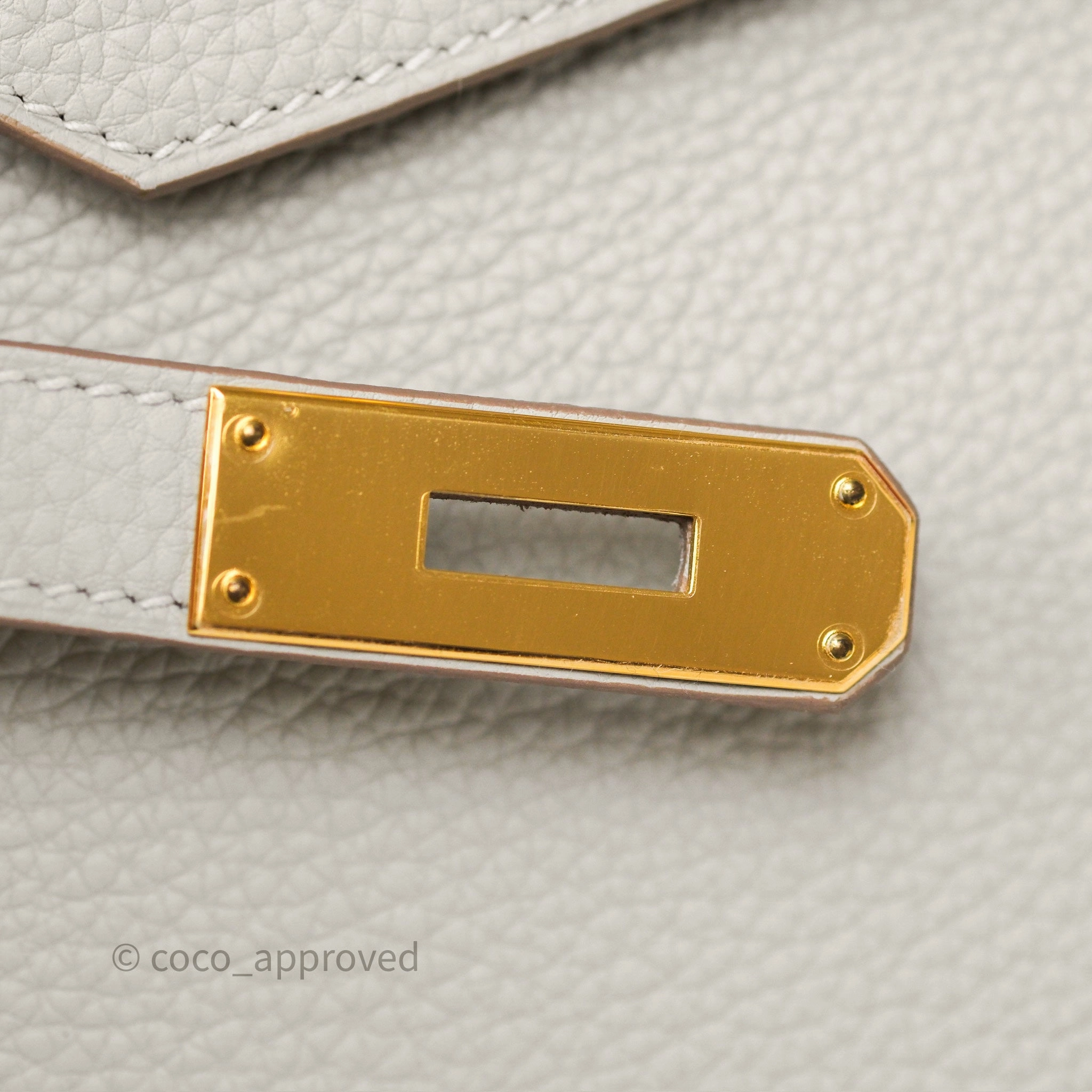 Herms Birkin 30 Retourne Gris Perle 80 Togo Gold Hardware