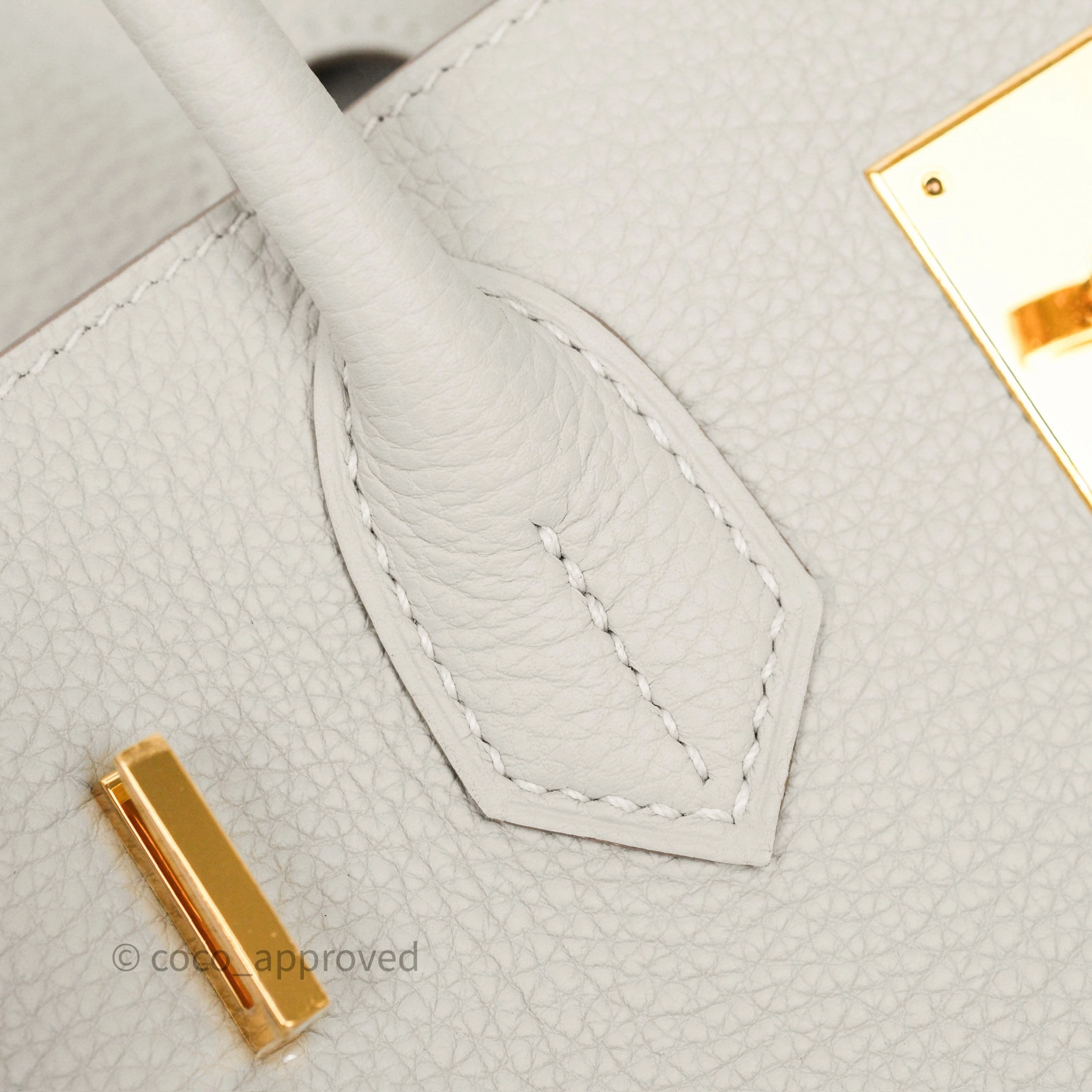 Herms Birkin 30 Retourne Gris Perle 80 Togo Gold Hardware