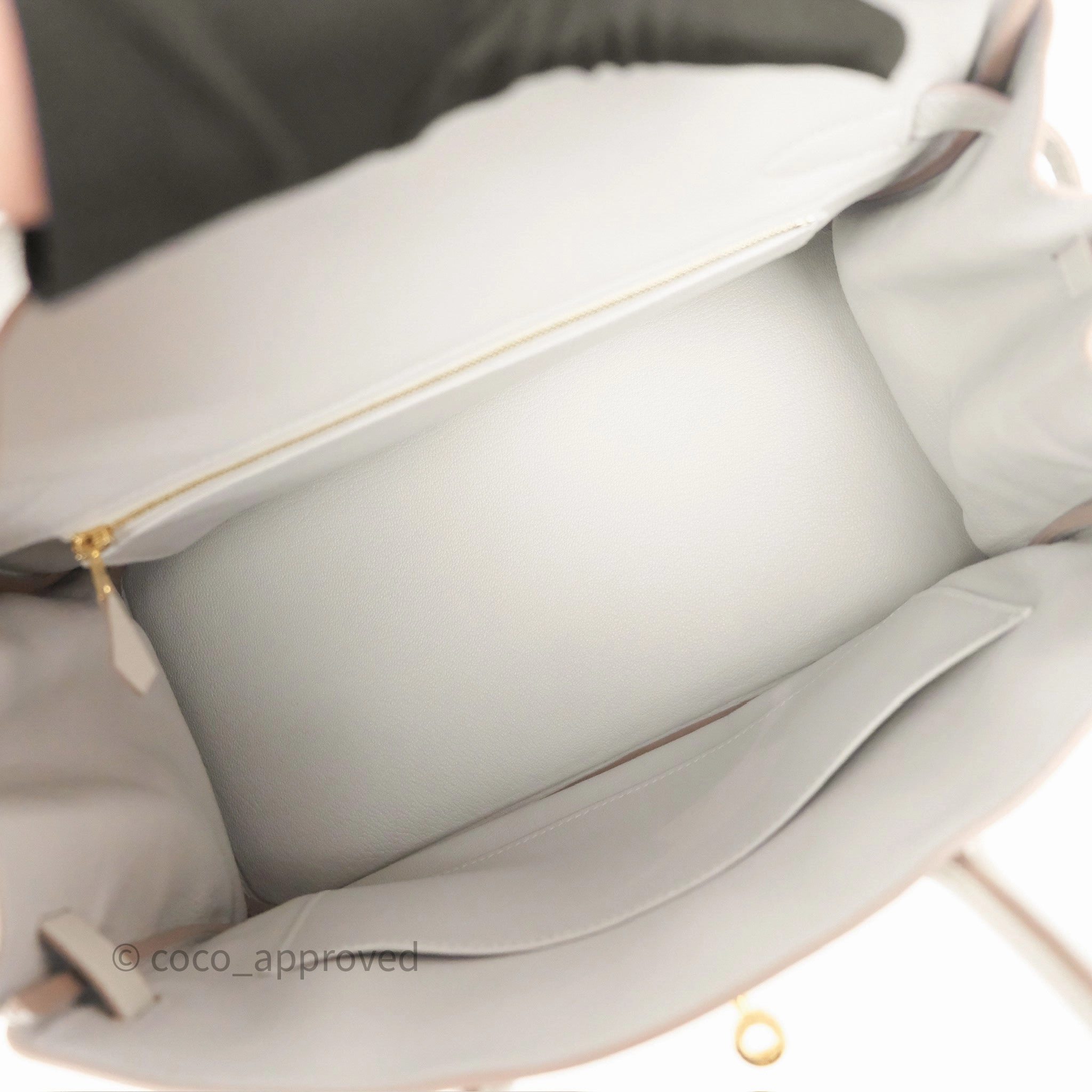 Herms Birkin 30 Retourne Gris Perle 80 Togo Gold Hardware