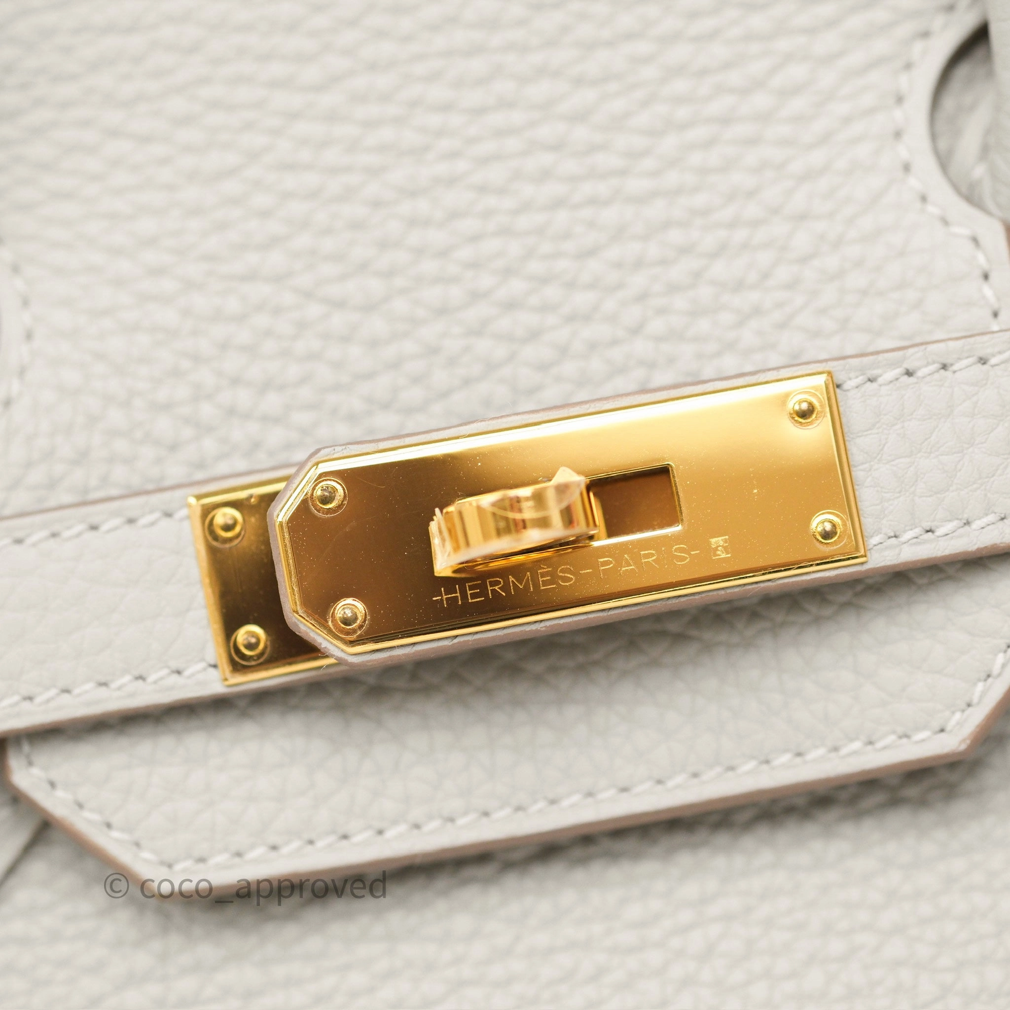 Herms Birkin 30 Retourne Gris Perle 80 Togo Gold Hardware