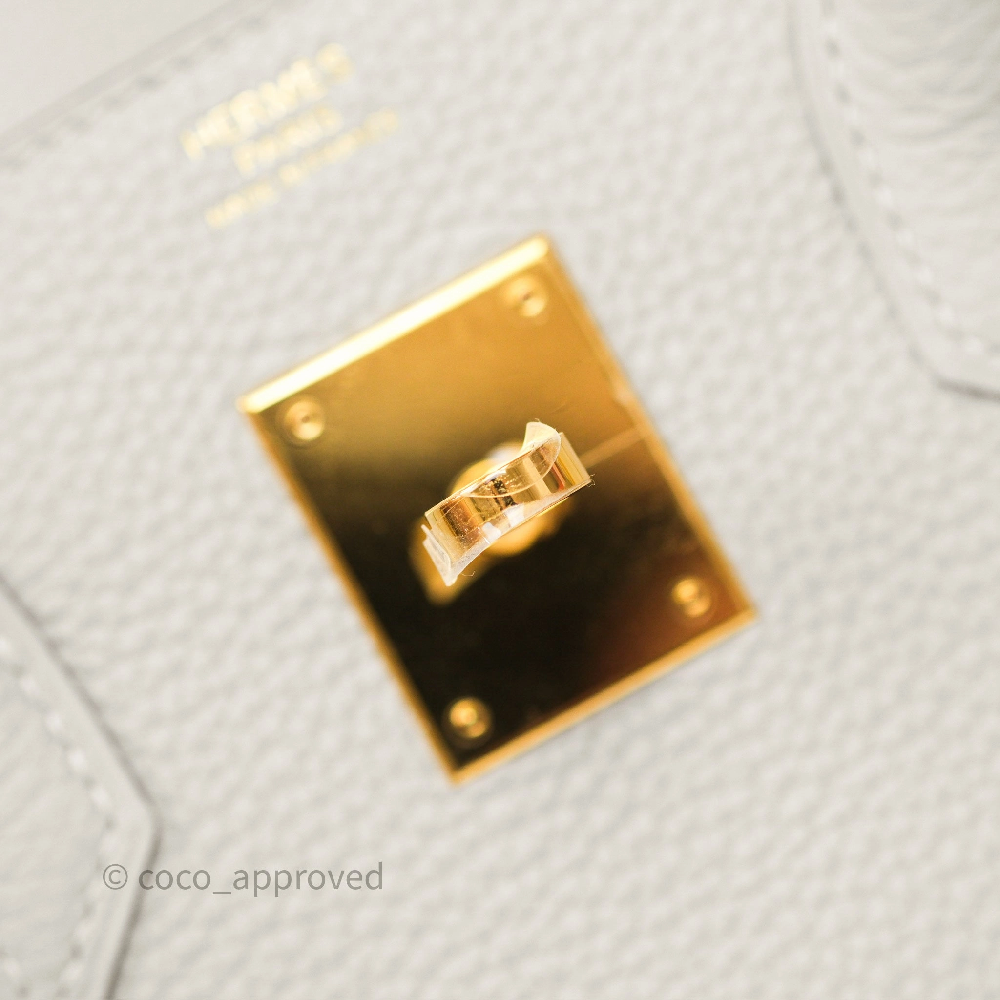 Herms Birkin 30 Retourne Gris Perle 80 Togo Gold Hardware