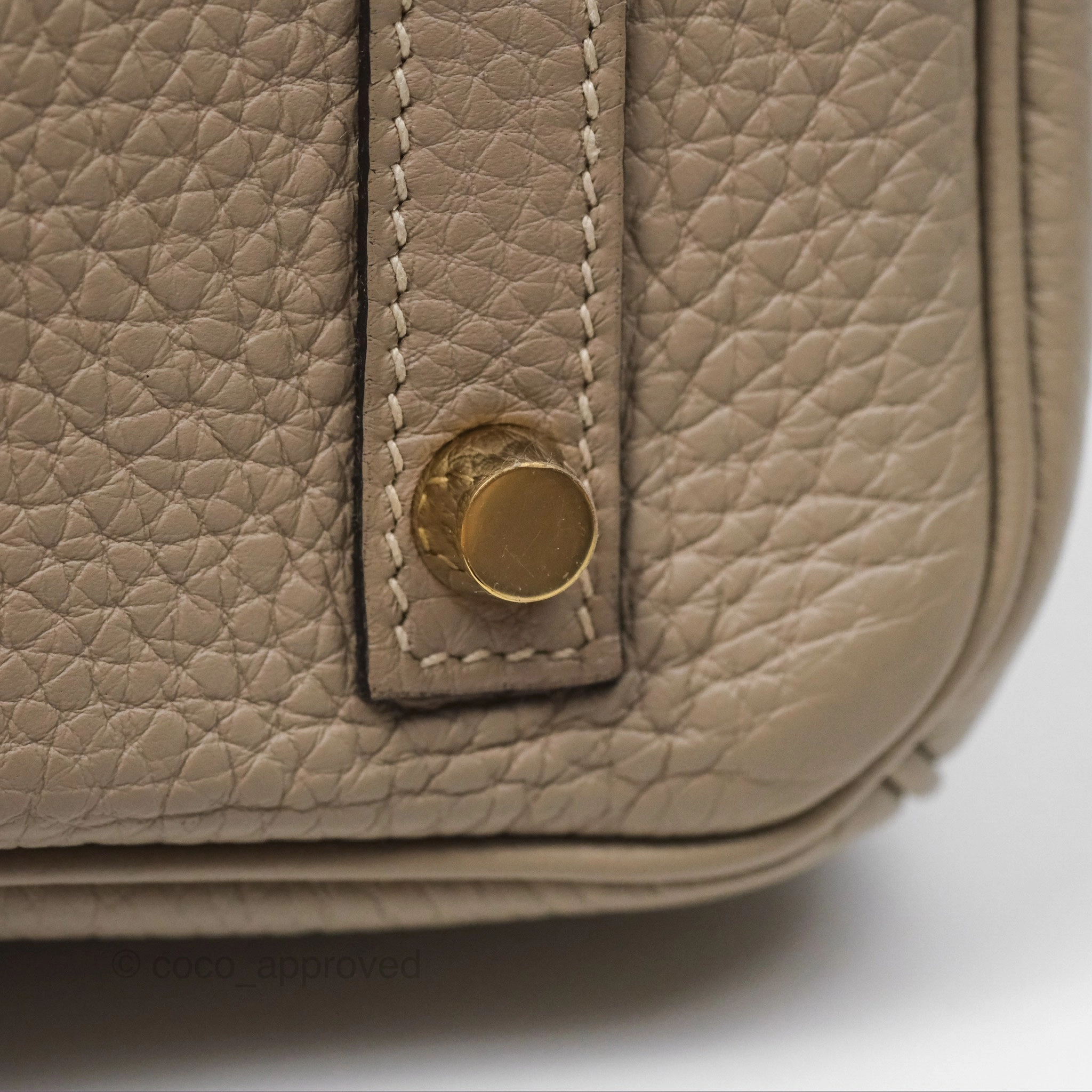 Herms Birkin 30 Retourne Gris Tourterelle Togo Gold Hardware