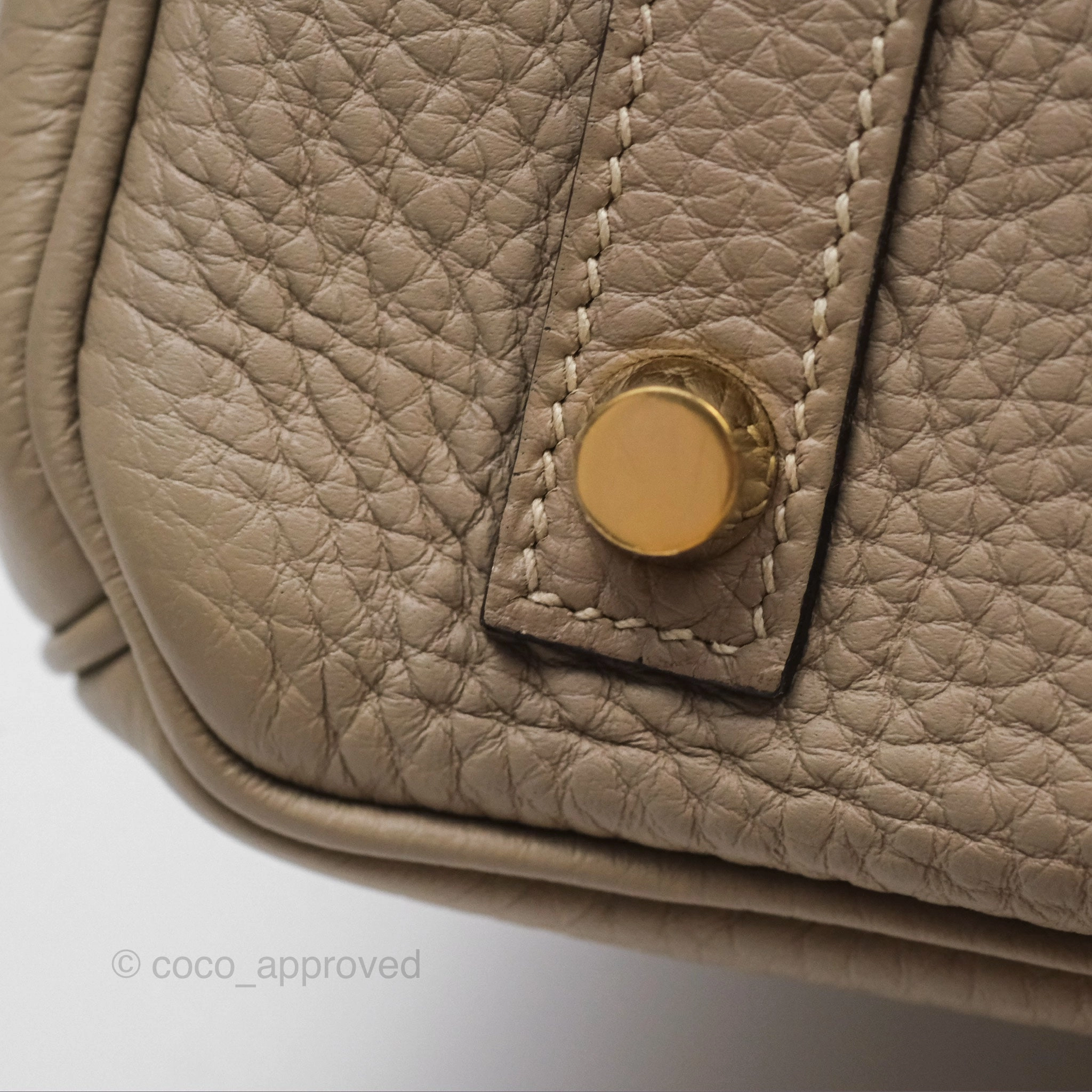 Herms Birkin 30 Retourne Gris Tourterelle Togo Gold Hardware