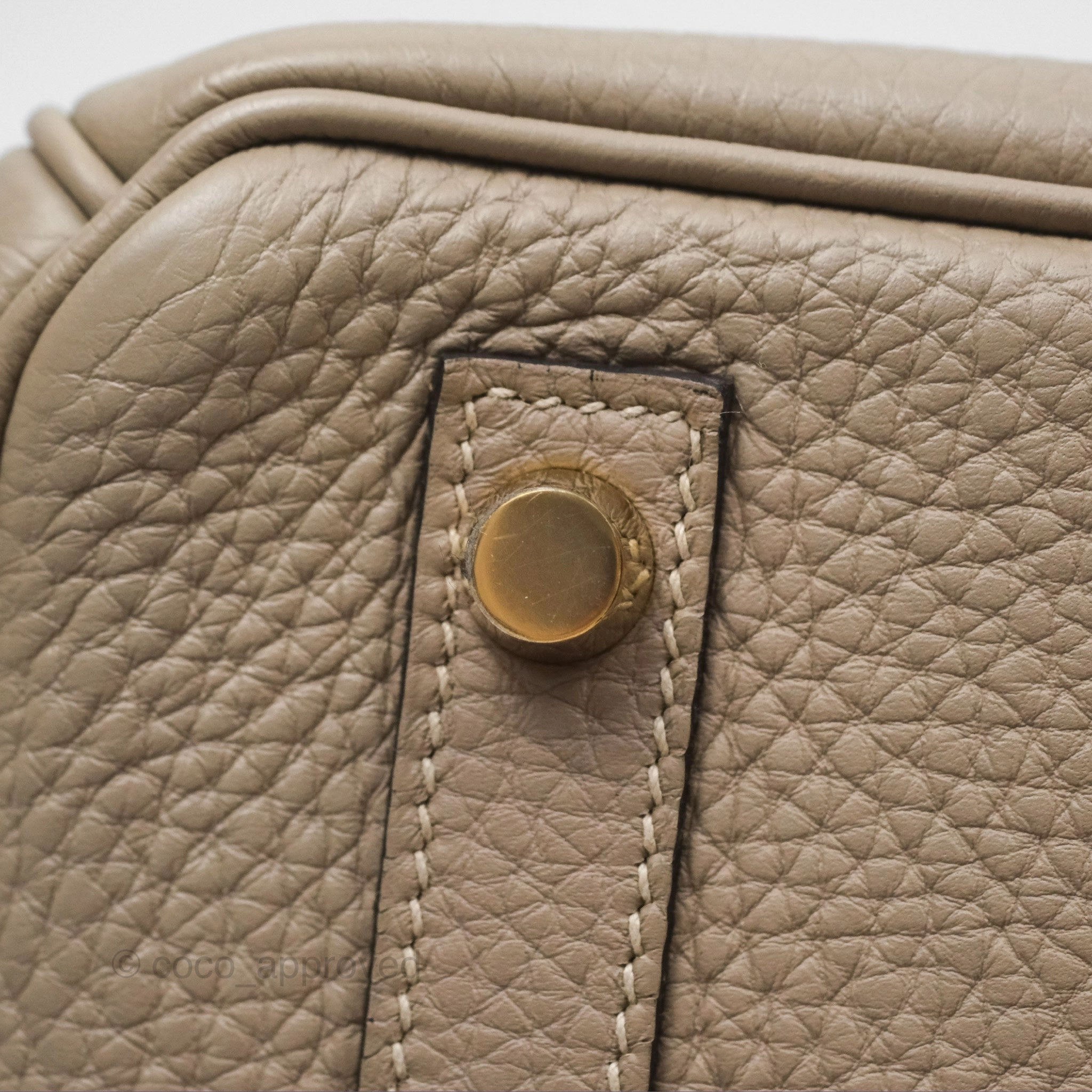 Herms Birkin 30 Retourne Gris Tourterelle Togo Gold Hardware
