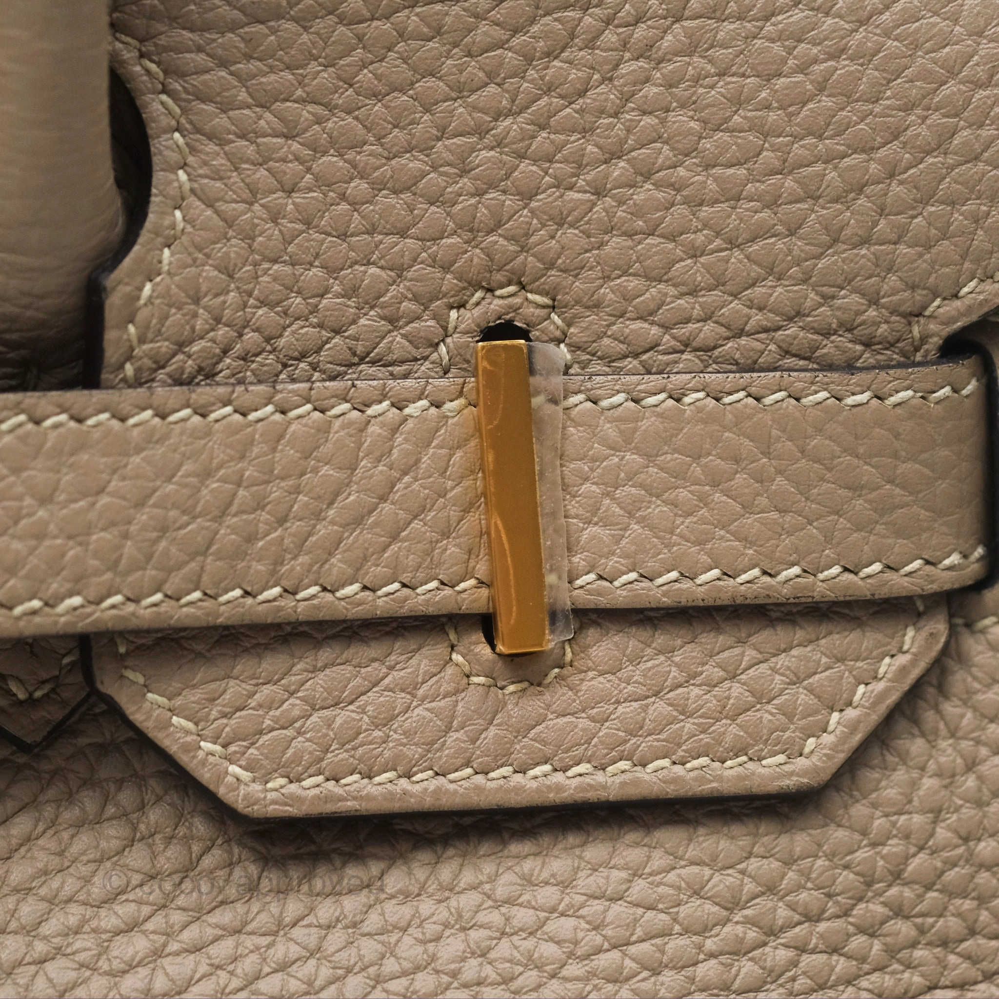 Herms Birkin 30 Retourne Gris Tourterelle Togo Gold Hardware
