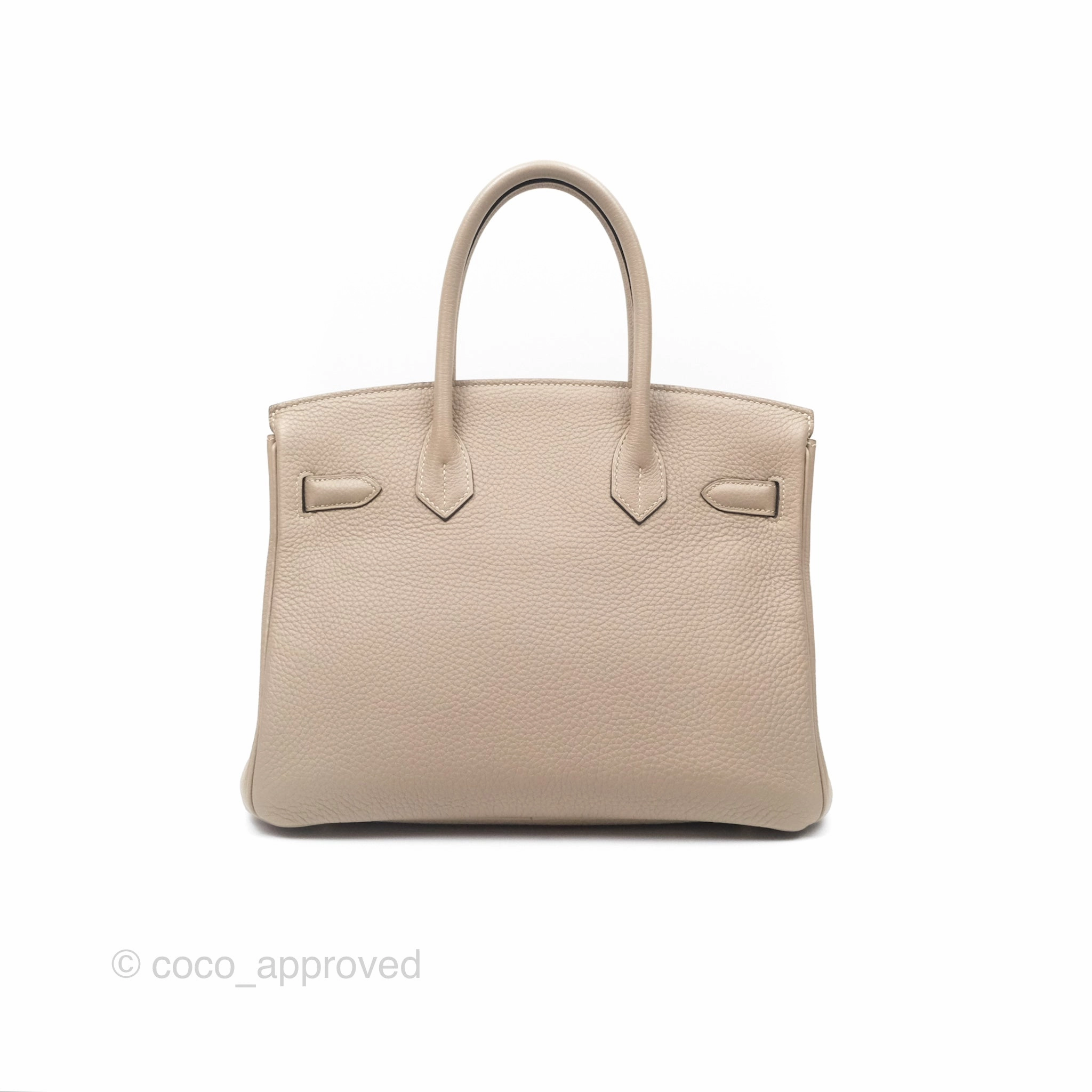 Herms Birkin 30 Retourne Gris Tourterelle Togo Gold Hardware