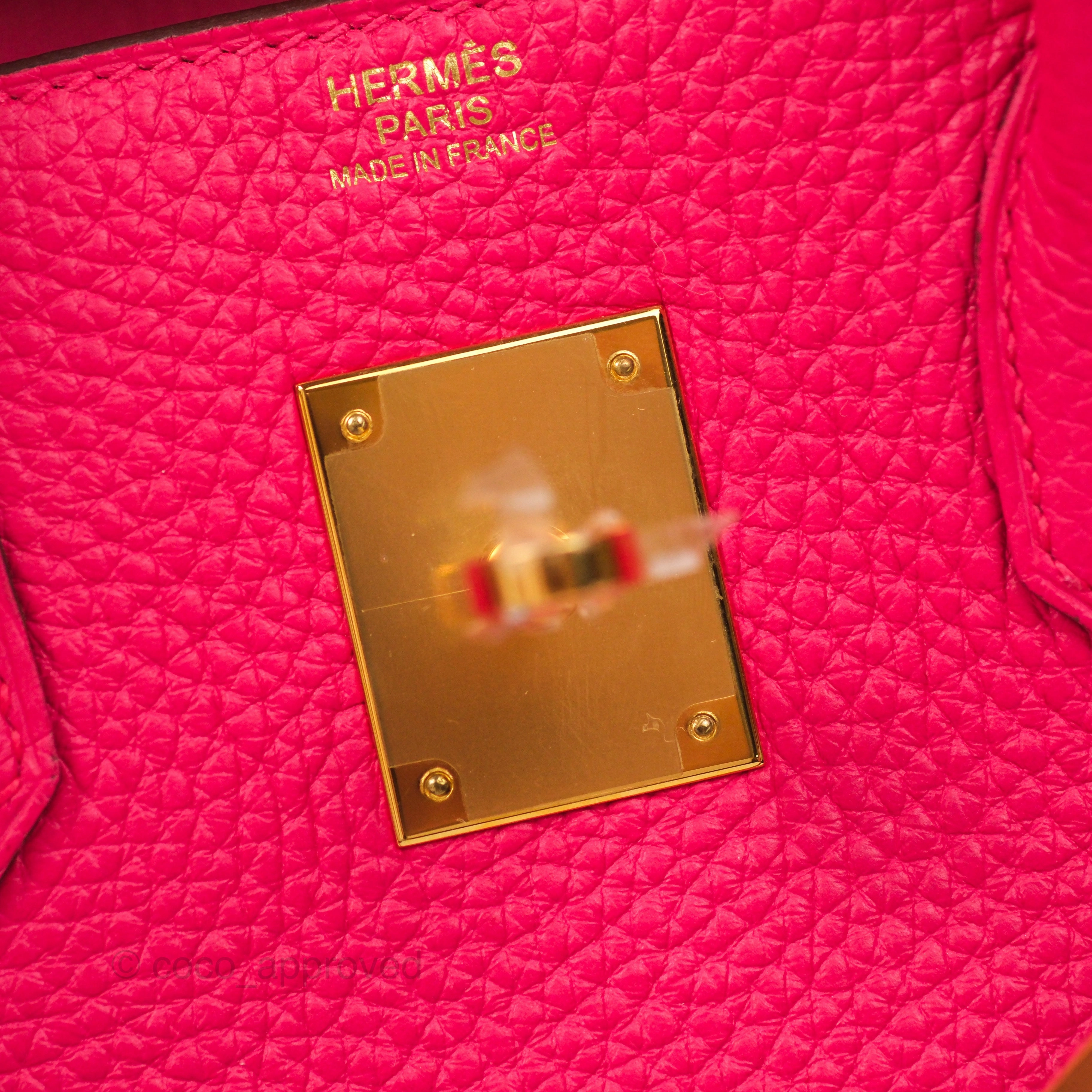 Herms Birkin 30 Retourne I6 Rose Extrme Clemence Gold Hardware