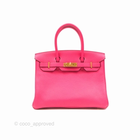 Herms Birkin 30 Retourne I6 Rose Extrme Clemence Gold Hardware