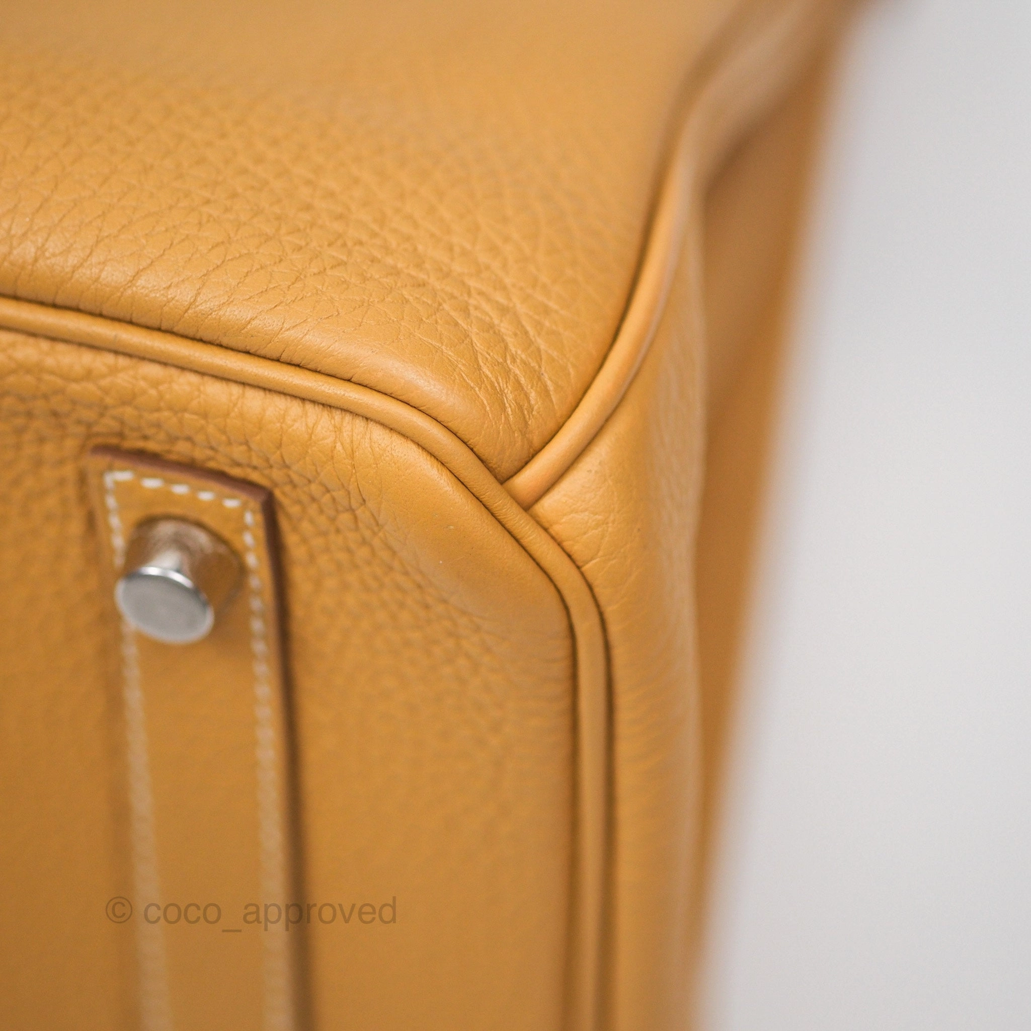 Herms Birkin 30 Retourne Nature Sable 21 Togo Palladium Hardware