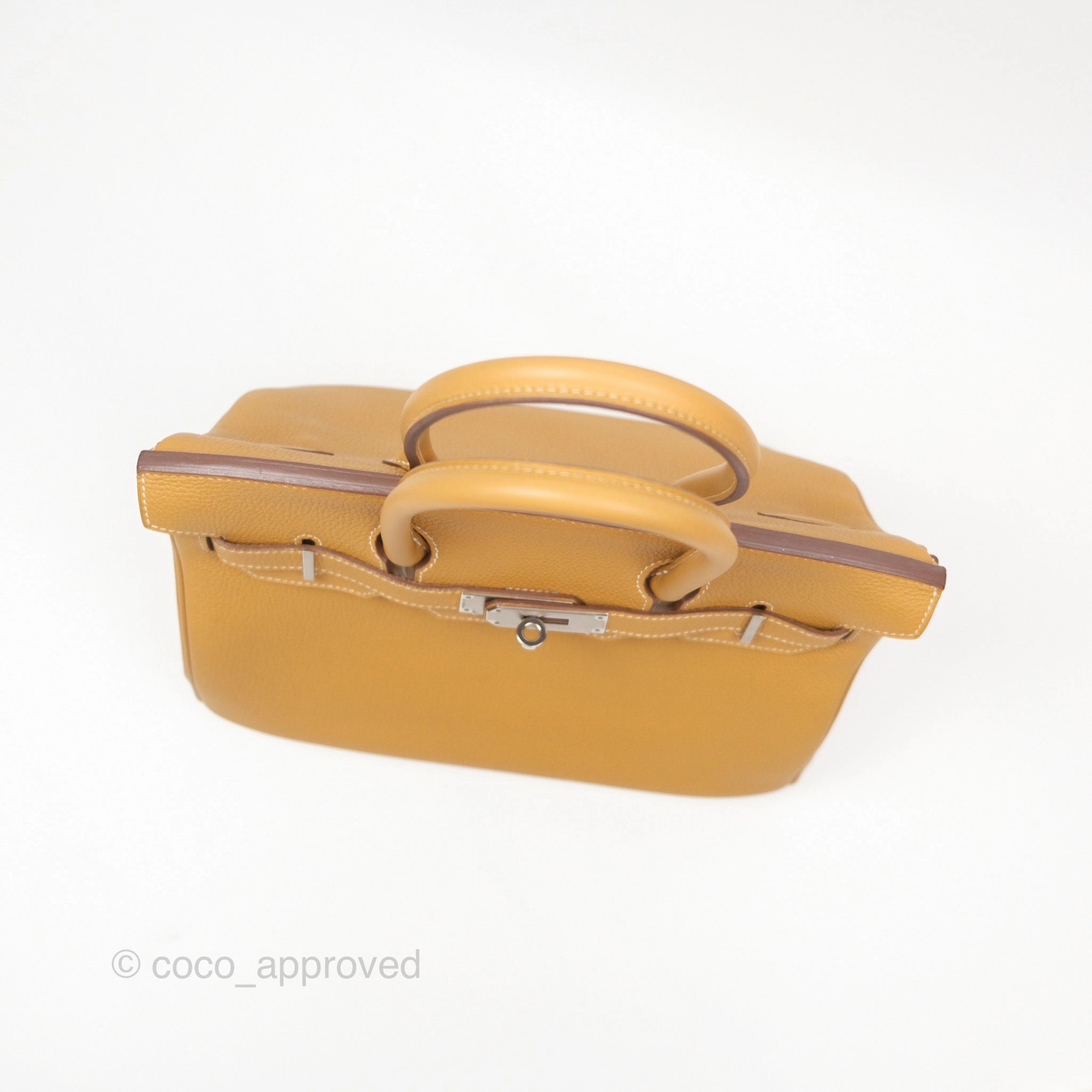 Herms Birkin 30 Retourne Nature Sable 21 Togo Palladium Hardware