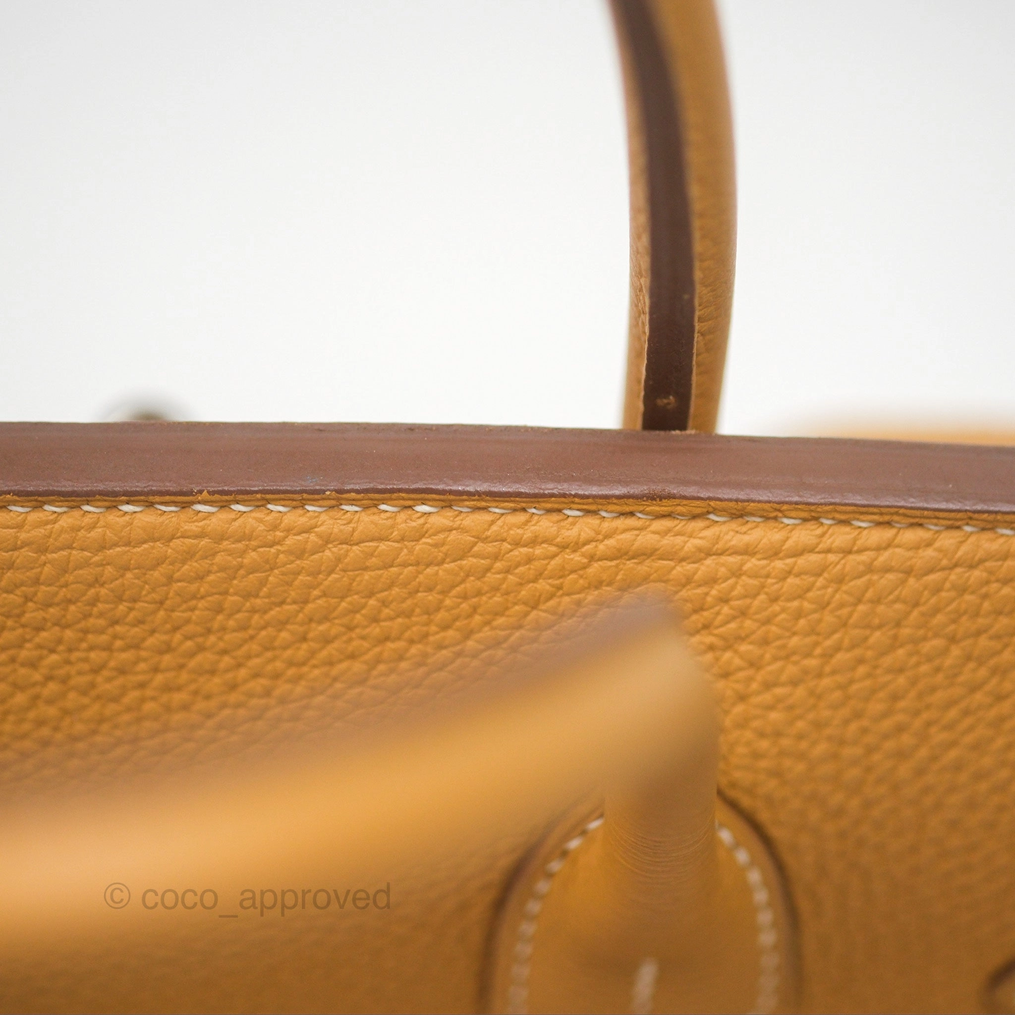 Herms Birkin 30 Retourne Nature Sable 21 Togo Palladium Hardware