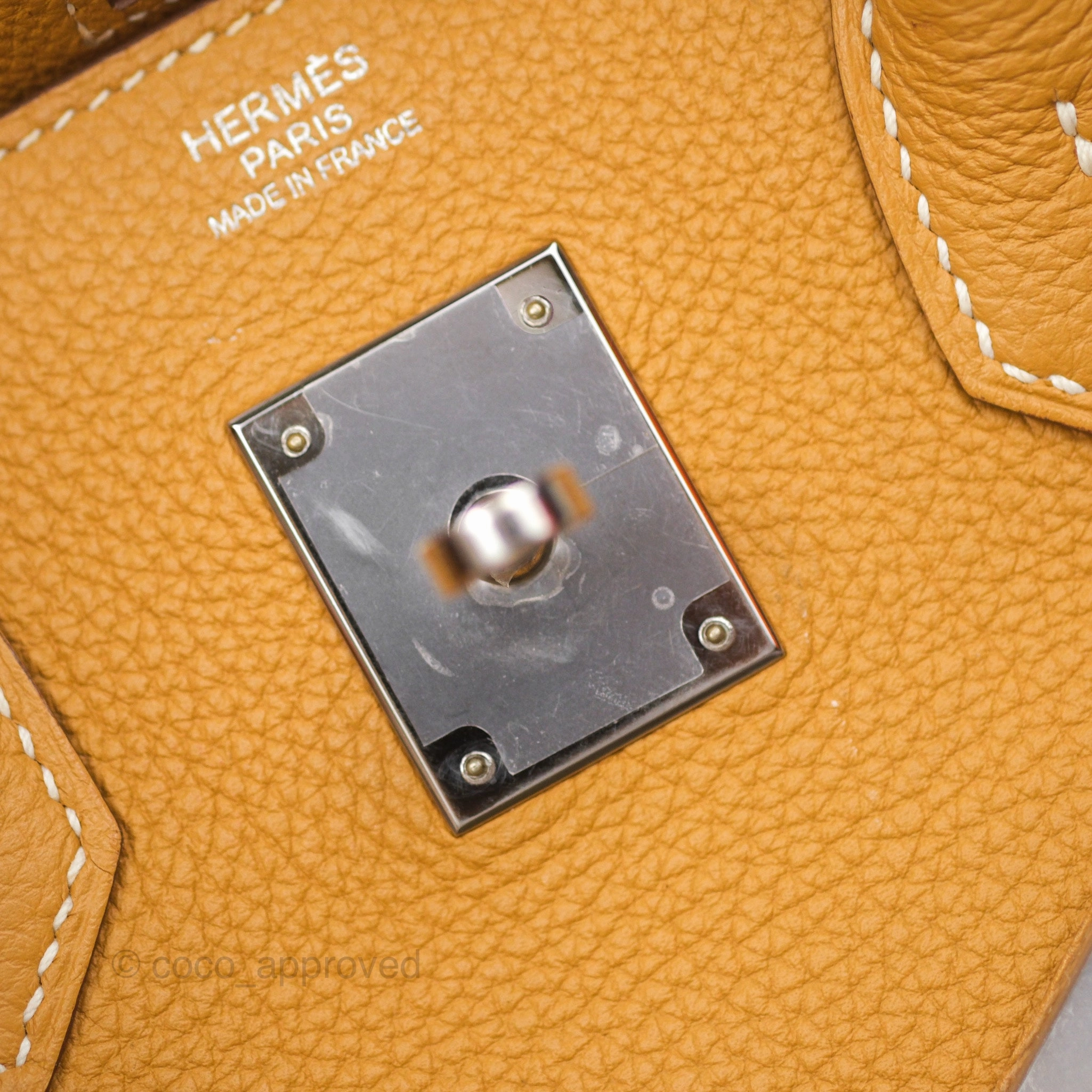 Herms Birkin 30 Retourne Nature Sable 21 Togo Palladium Hardware