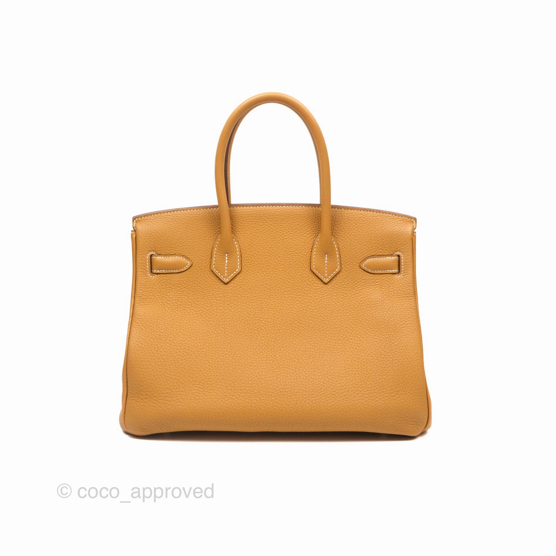 Herms Birkin 30 Retourne Nature Sable 21 Togo Palladium Hardware