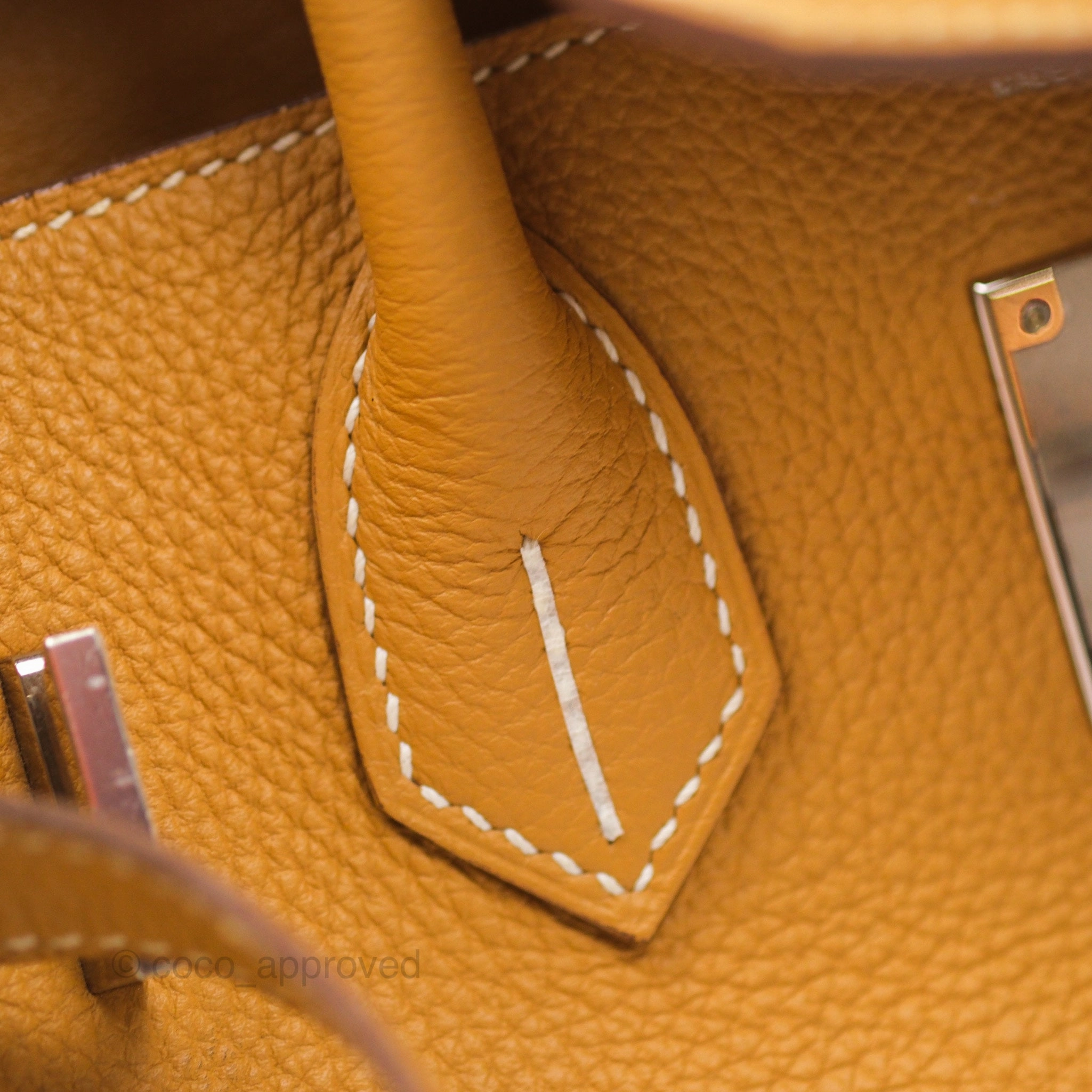 Herms Birkin 30 Retourne Nature Sable 21 Togo Palladium Hardware